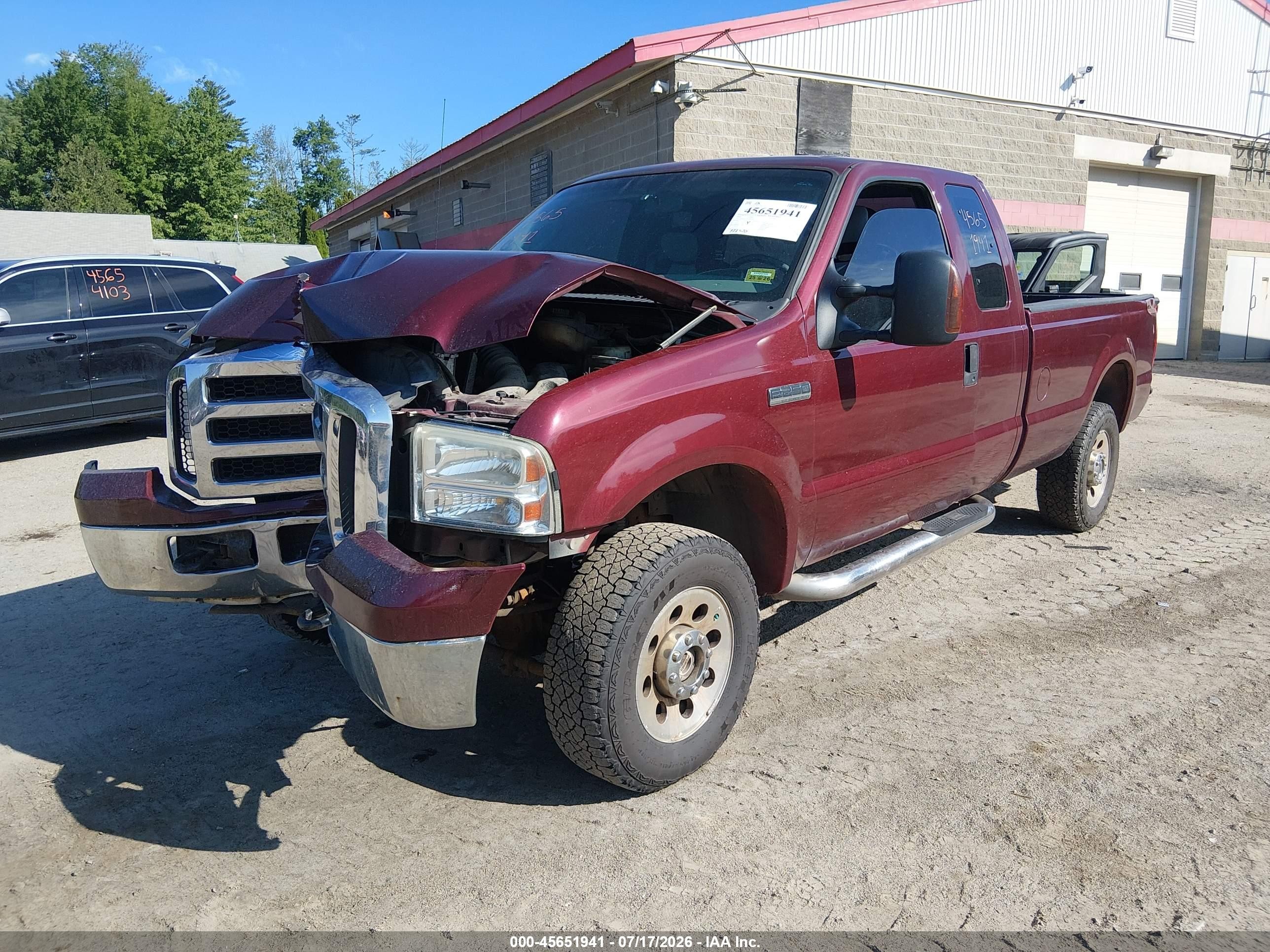 2006 Ford F-250 Lariat/xl/xlt Red vin: 1FTSX21526EB85495