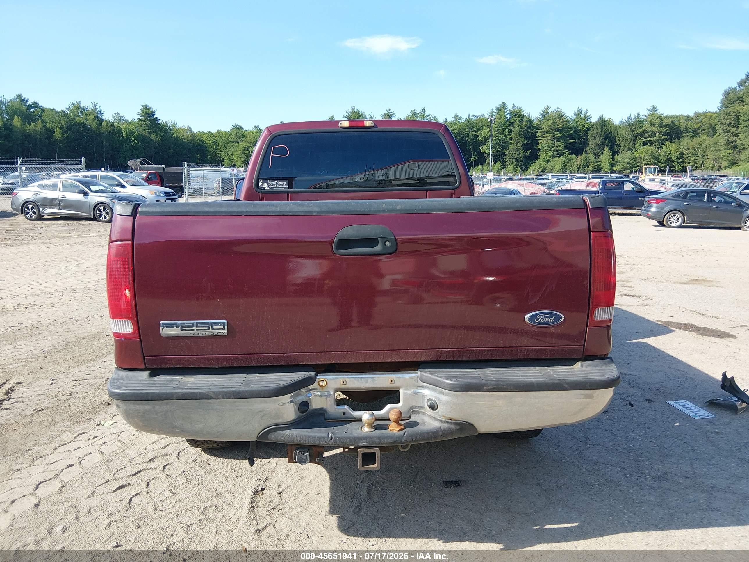 2006 Ford F-250 Lariat/xl/xlt Red vin: 1FTSX21526EB85495