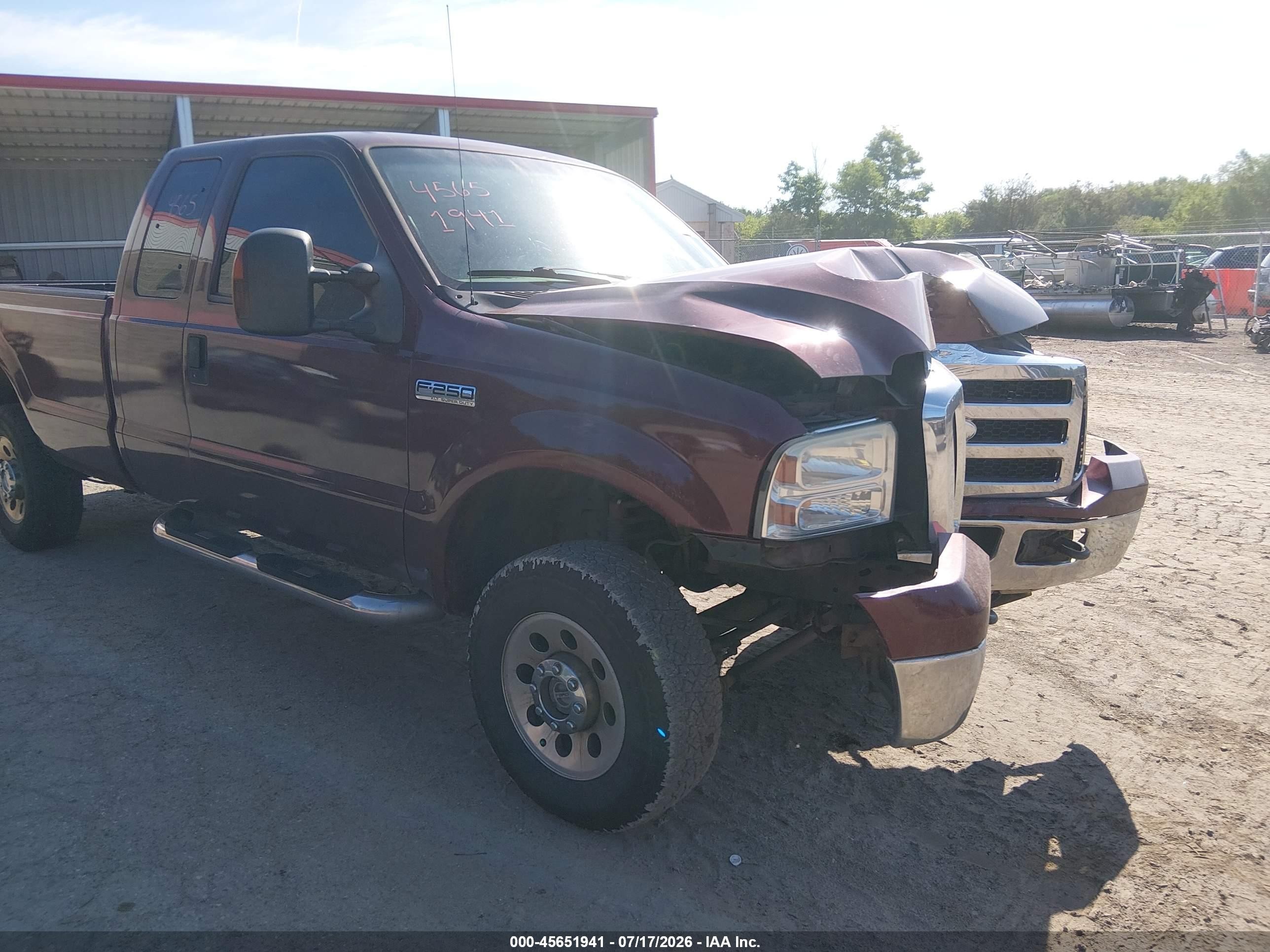 2006 Ford F-250 Lariat/xl/xlt Red vin: 1FTSX21526EB85495