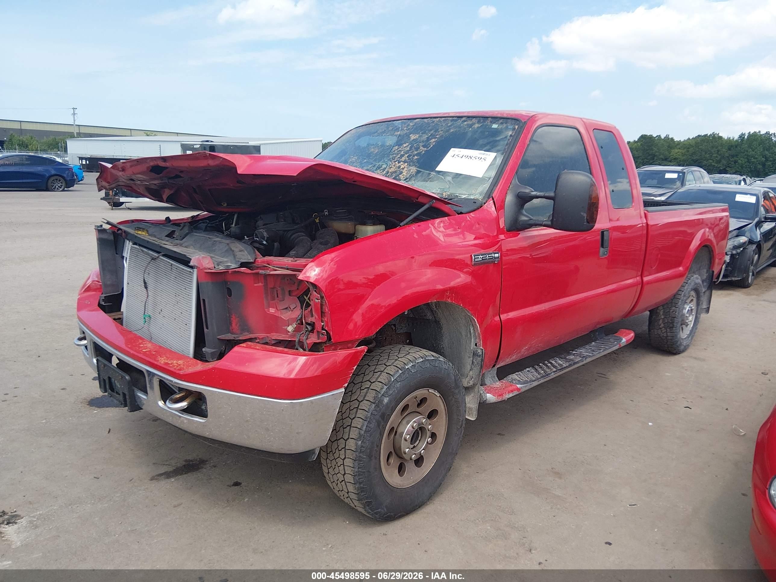 2006 Ford F-250 Lariat/xl/xlt Red vin: 1FTSX21526EC09021