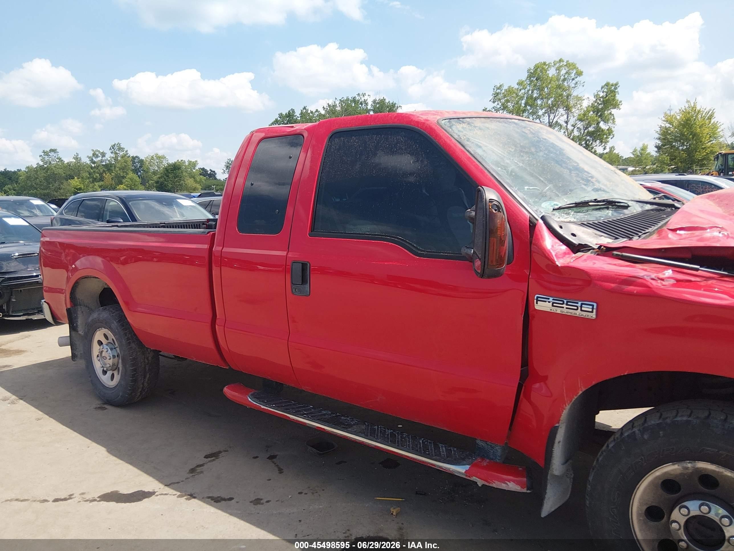 2006 Ford F-250 Lariat/xl/xlt Red vin: 1FTSX21526EC09021