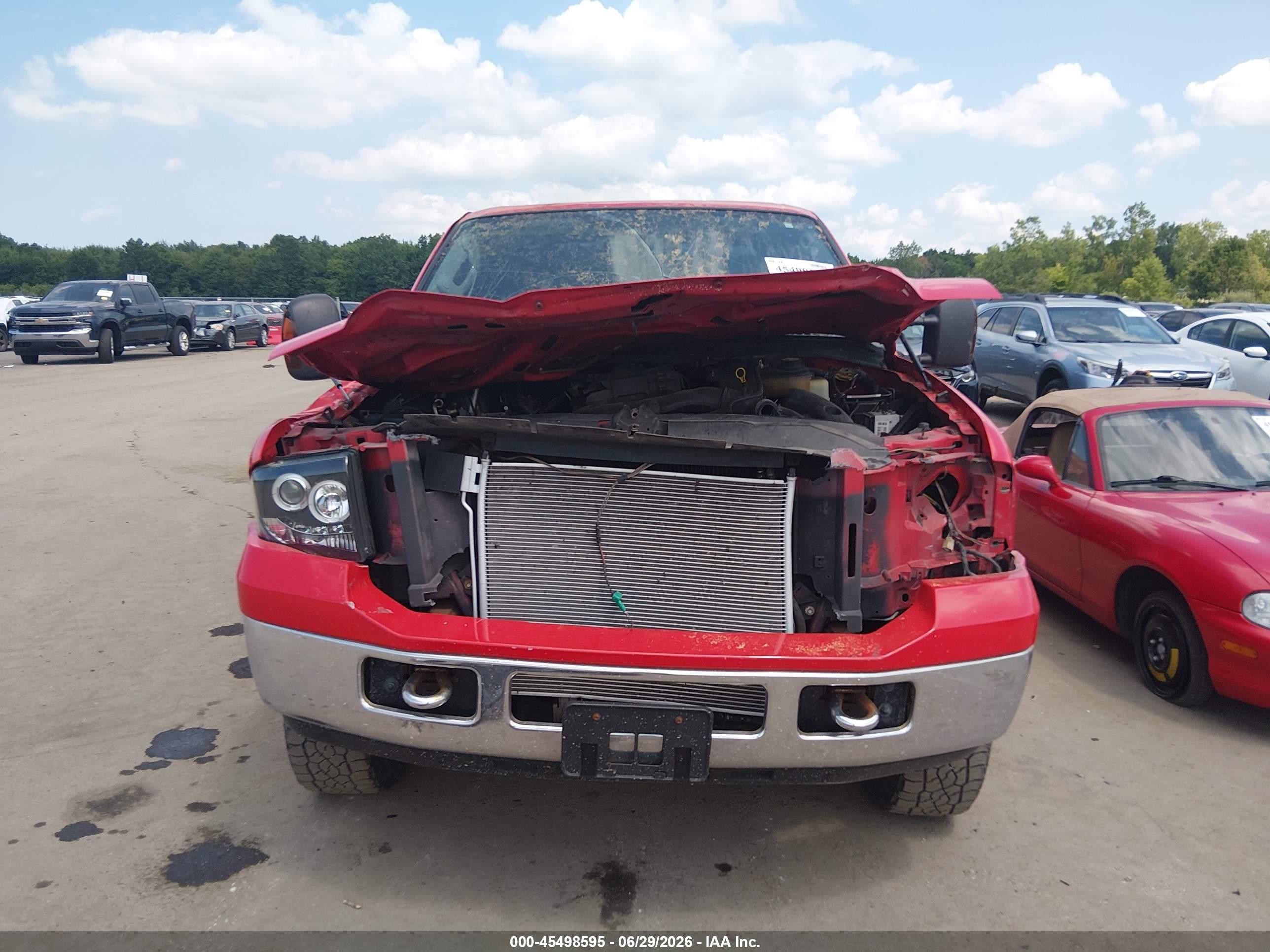 2006 Ford F-250 Lariat/xl/xlt Red vin: 1FTSX21526EC09021