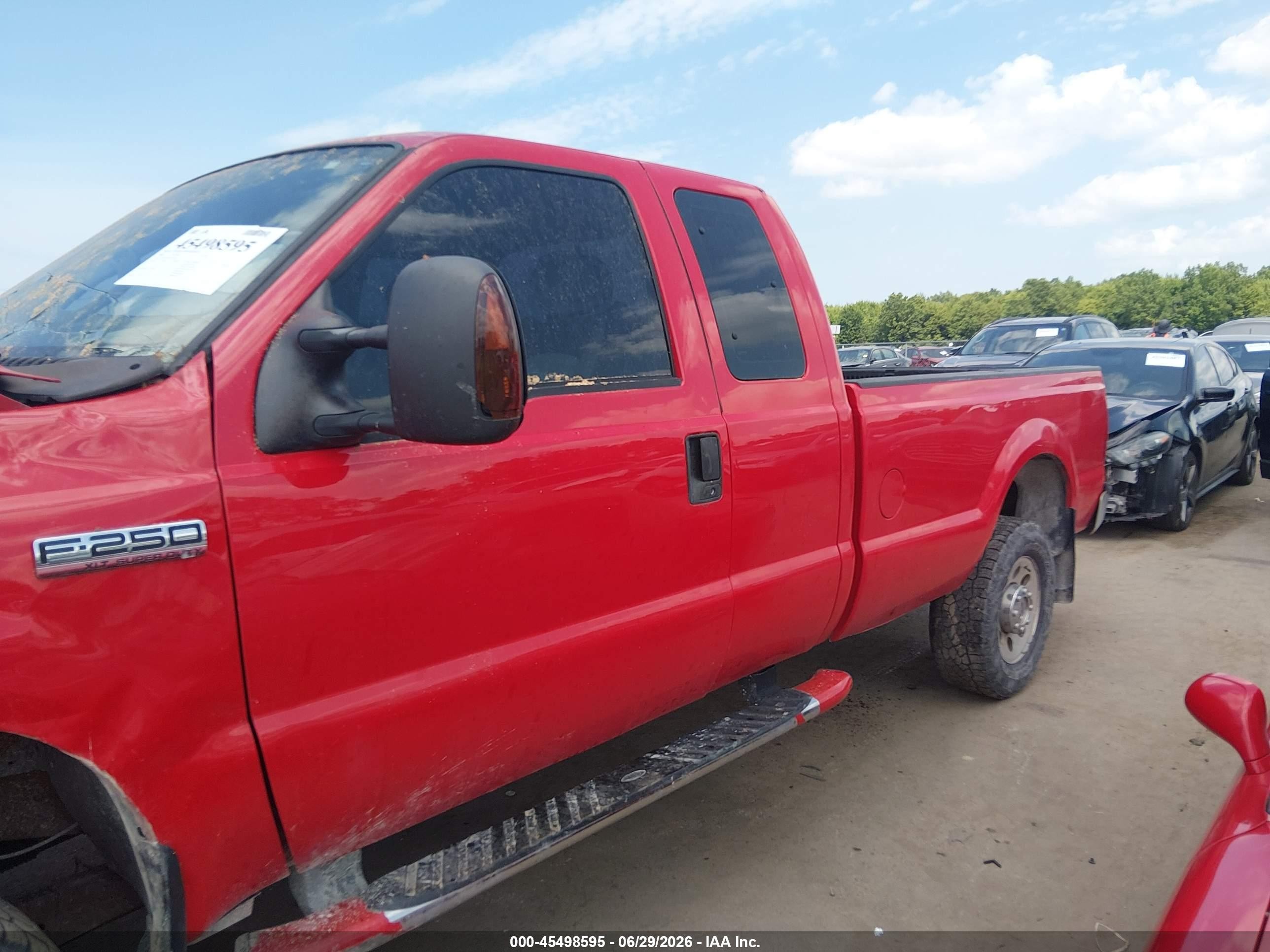 2006 Ford F-250 Lariat/xl/xlt Red vin: 1FTSX21526EC09021