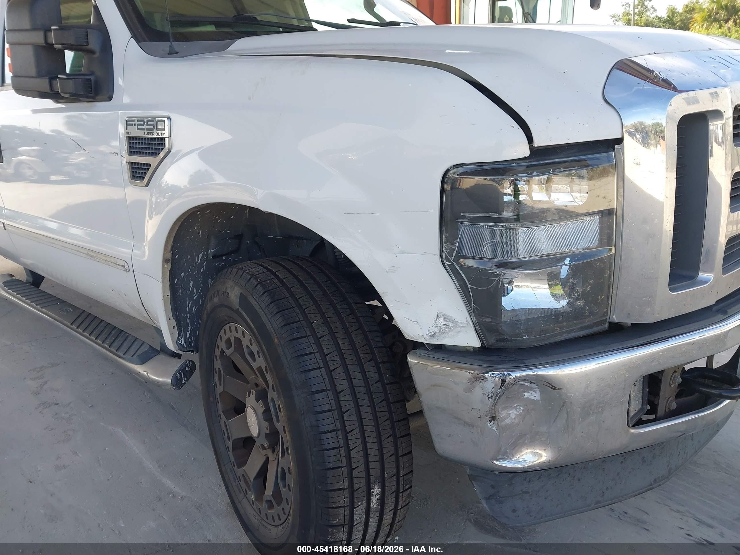 2008 Ford F-250 Fx4/lariat/xl/xlt White vin: 1FTSX21548ED52765