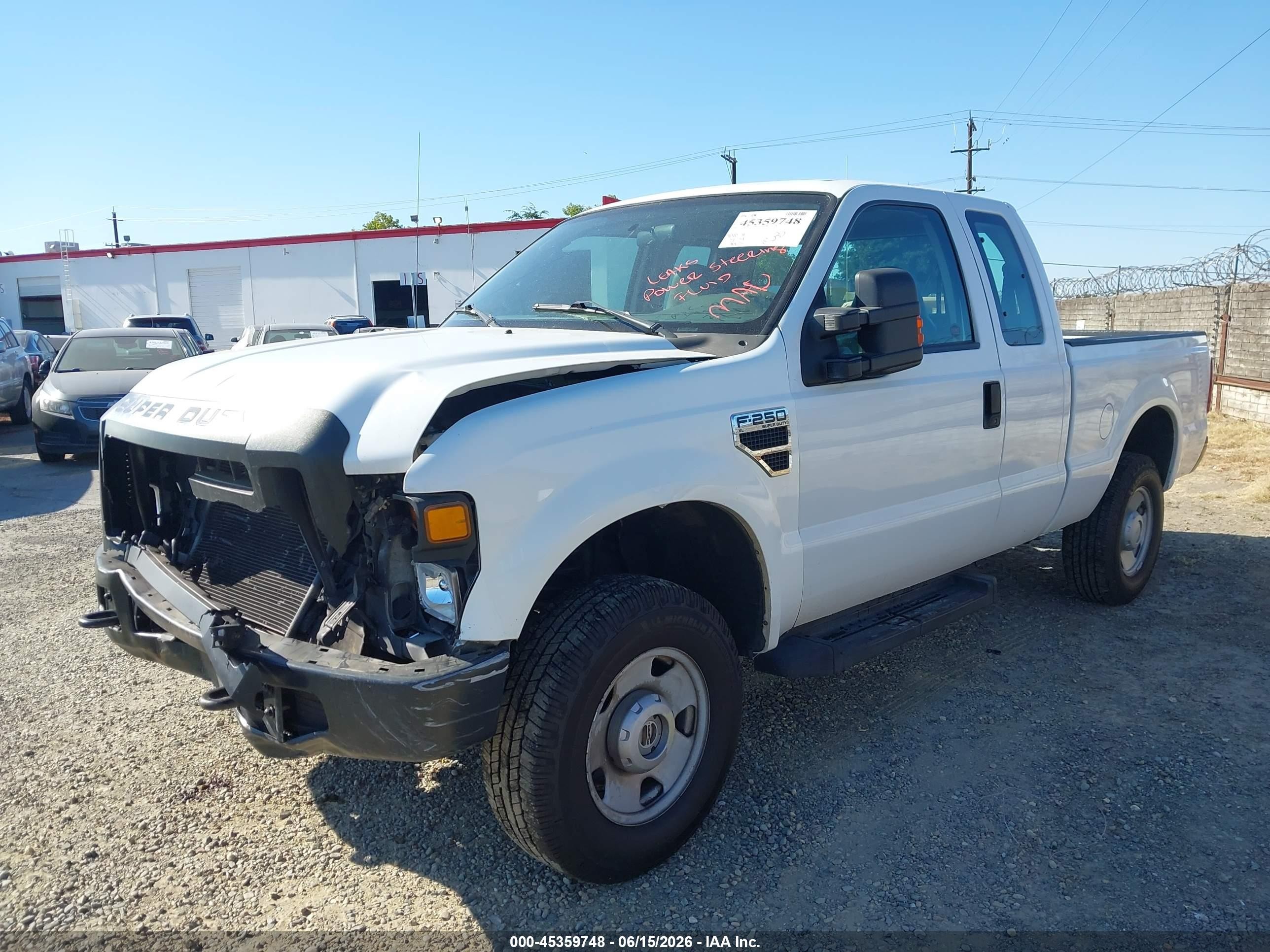 2008 Ford F-250 Fx4/lariat/xl/xlt White vin: 1FTSX21558EA09236