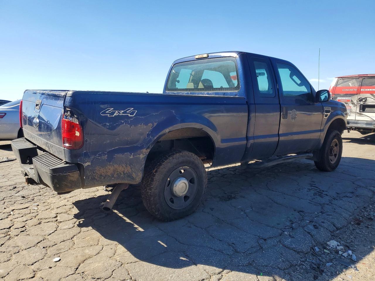 2008 Ford F250 Super Duty Blue vin: 1FTSX21568ED38107