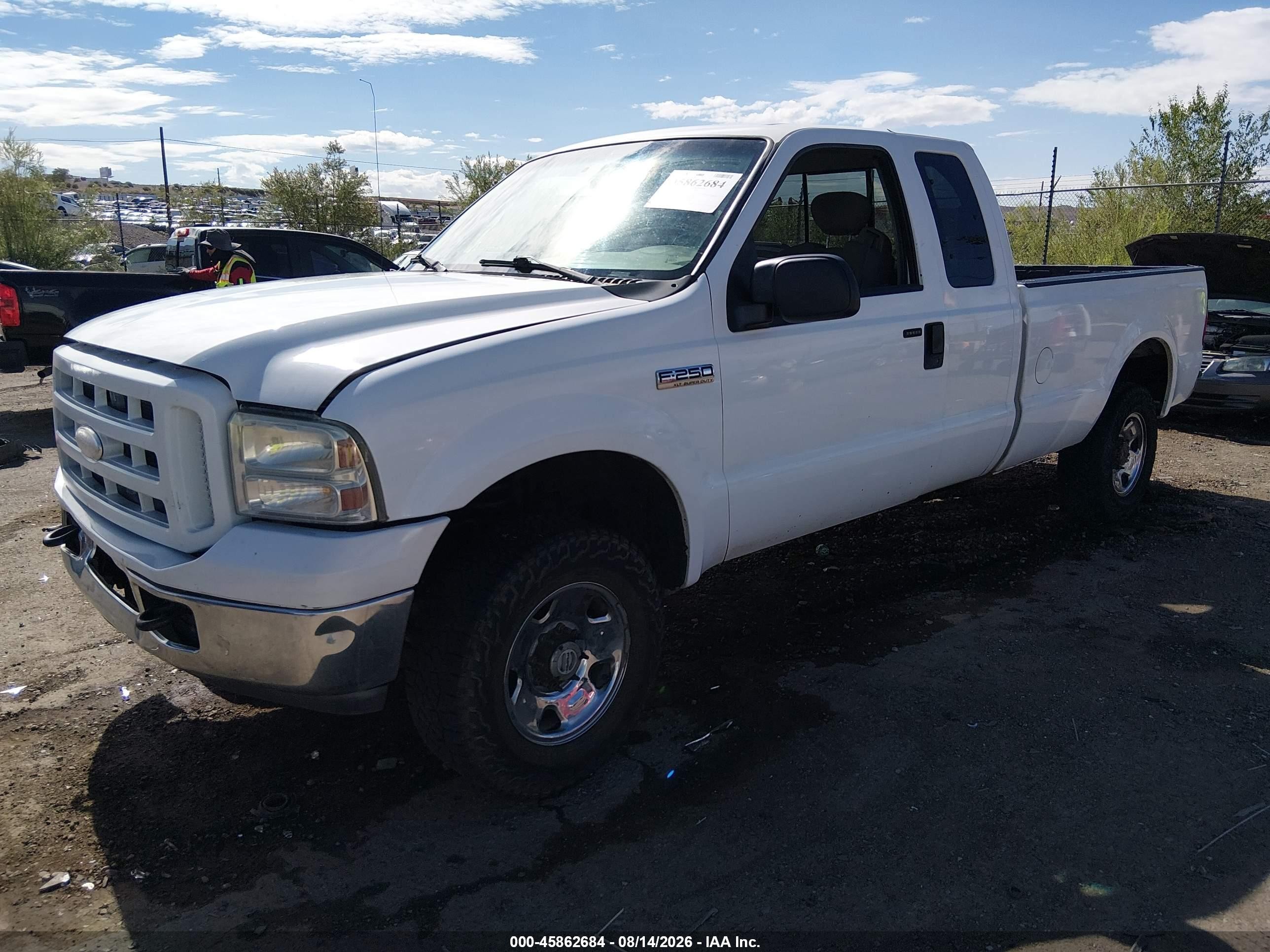 2006 Ford F-250 Lariat/xl/xlt White vin: 1FTSX21576EA25693