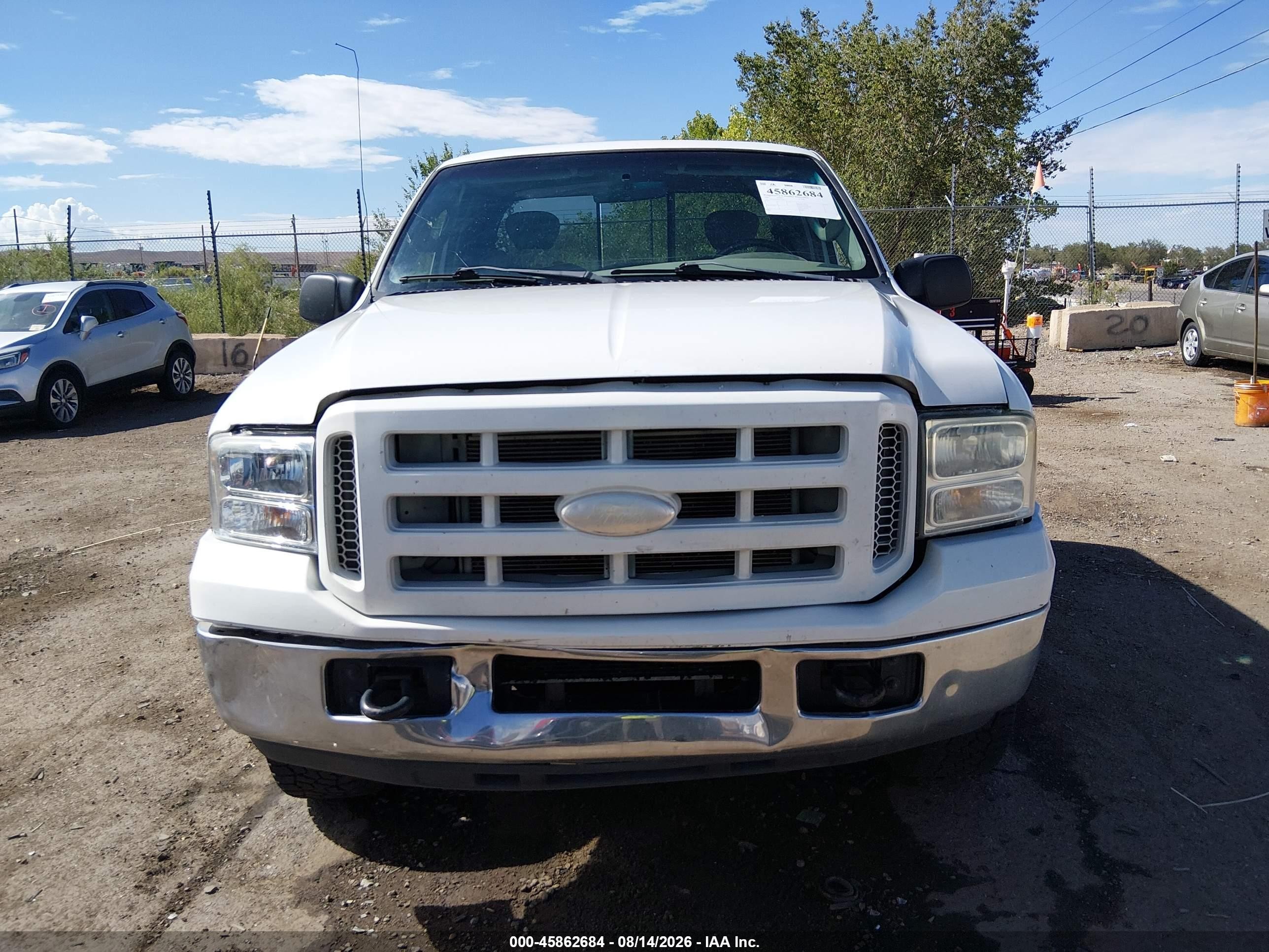 2006 Ford F-250 Lariat/xl/xlt White vin: 1FTSX21576EA25693