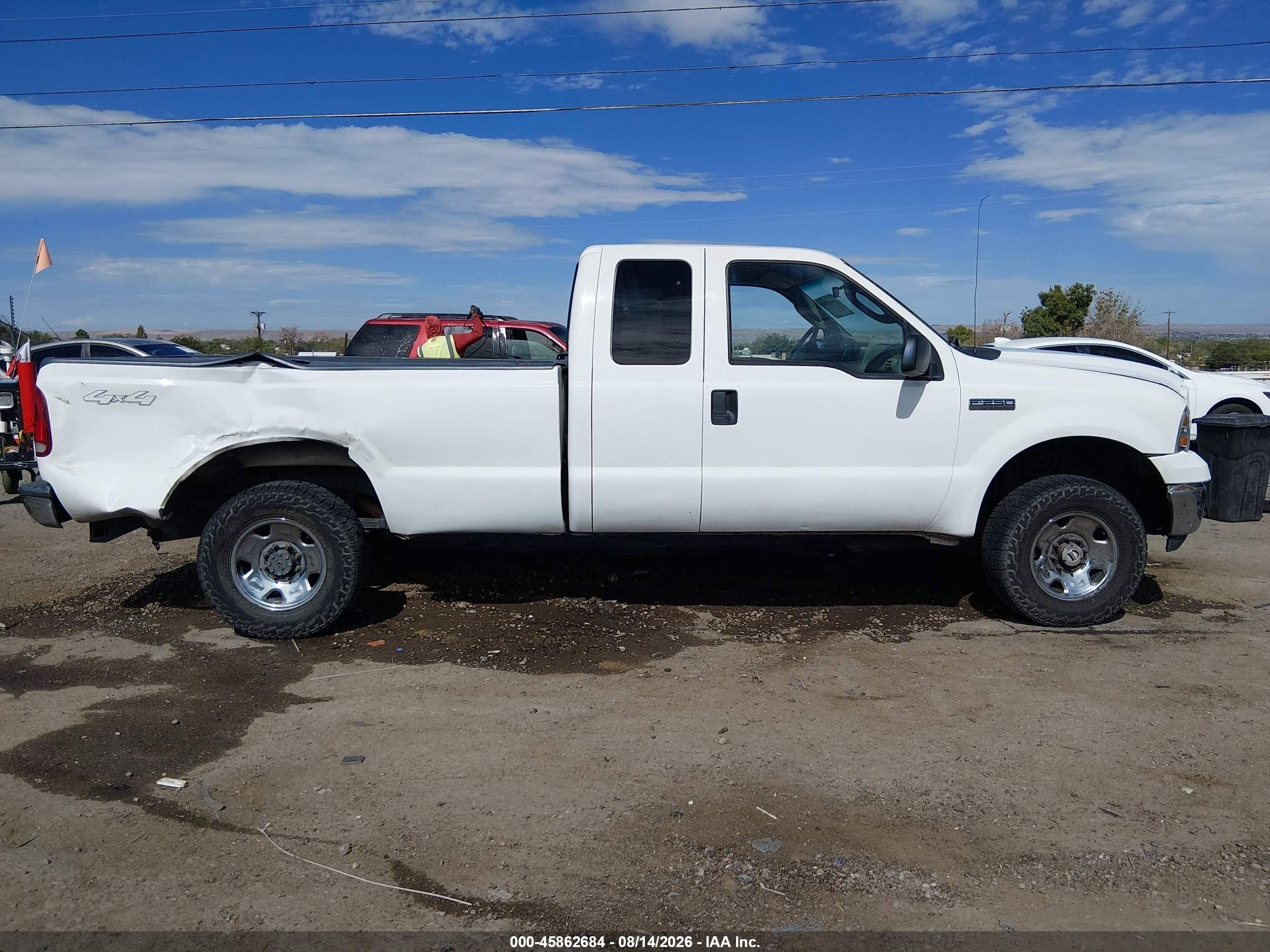 2006 Ford F-250 Lariat/xl/xlt White vin: 1FTSX21576EA25693