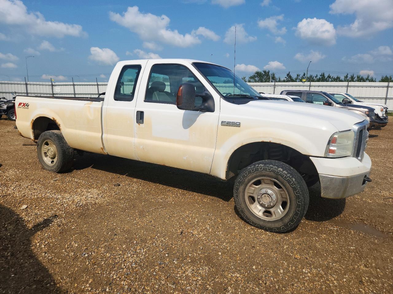 2006 Ford F250 Super Duty White vin: 1FTSX21586EA84753