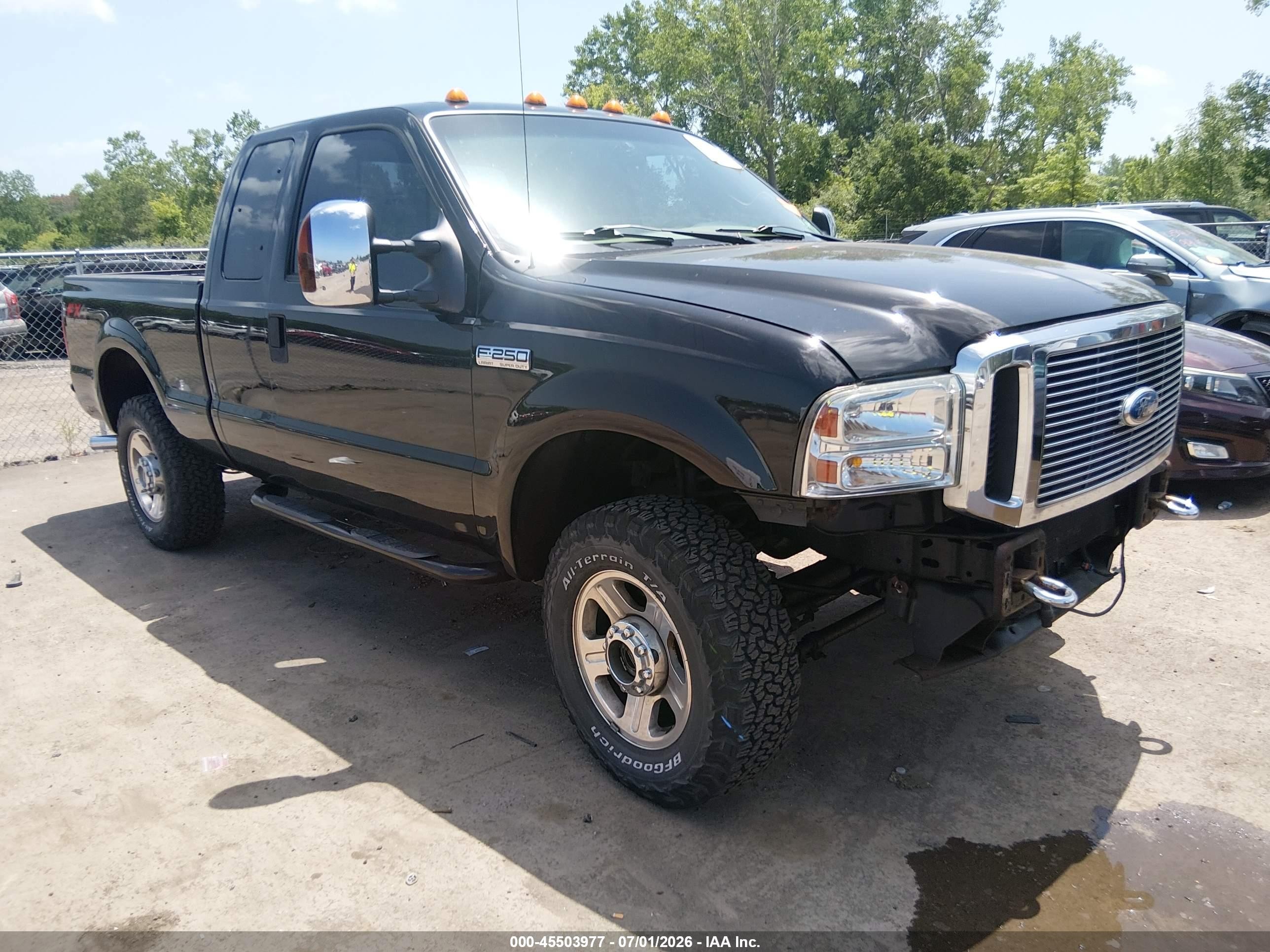 2006 Ford F-250 Lariat/xl/xlt Black vin: 1FTSX21586EC93751