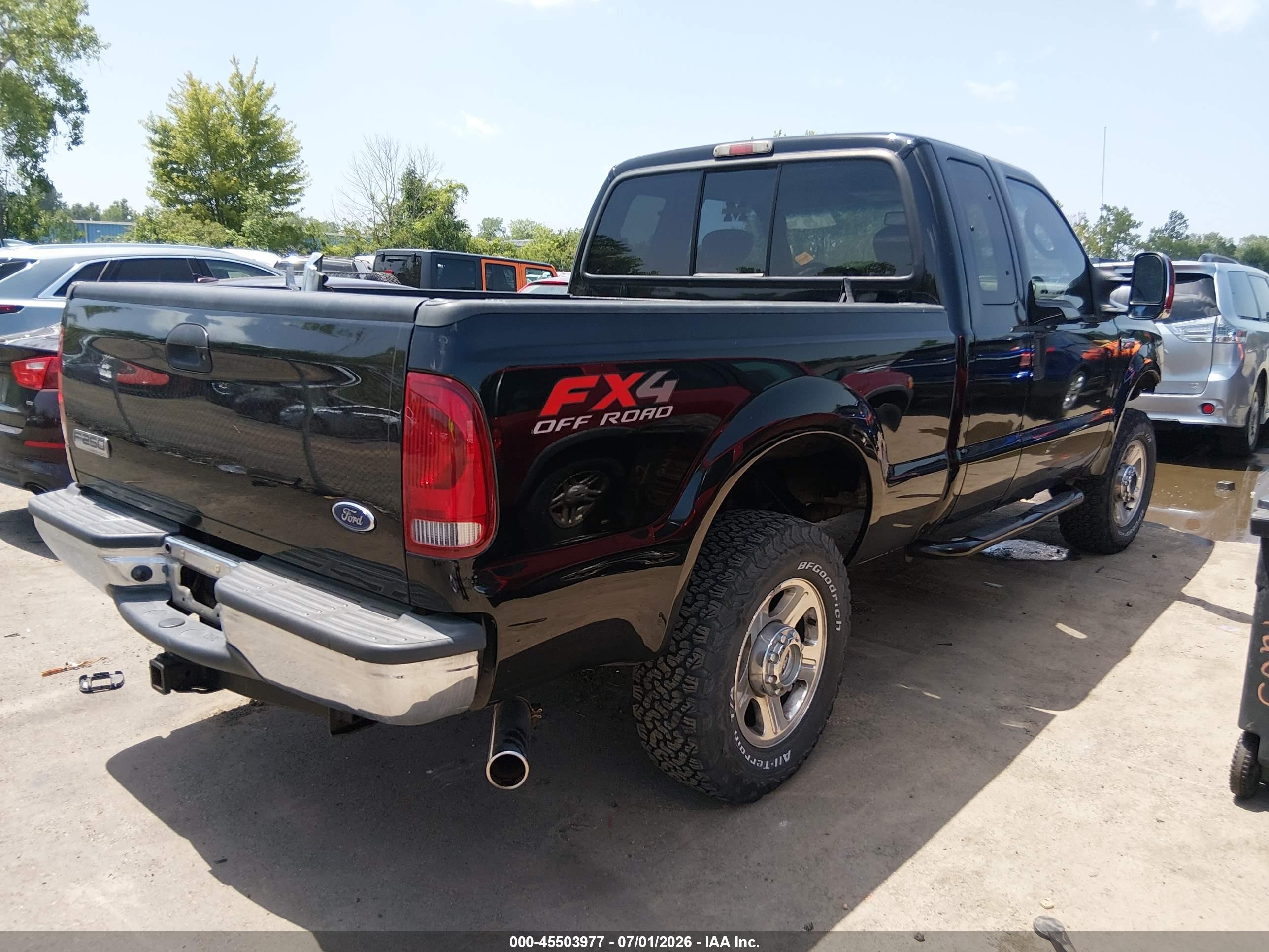 2006 Ford F-250 Lariat/xl/xlt Black vin: 1FTSX21586EC93751