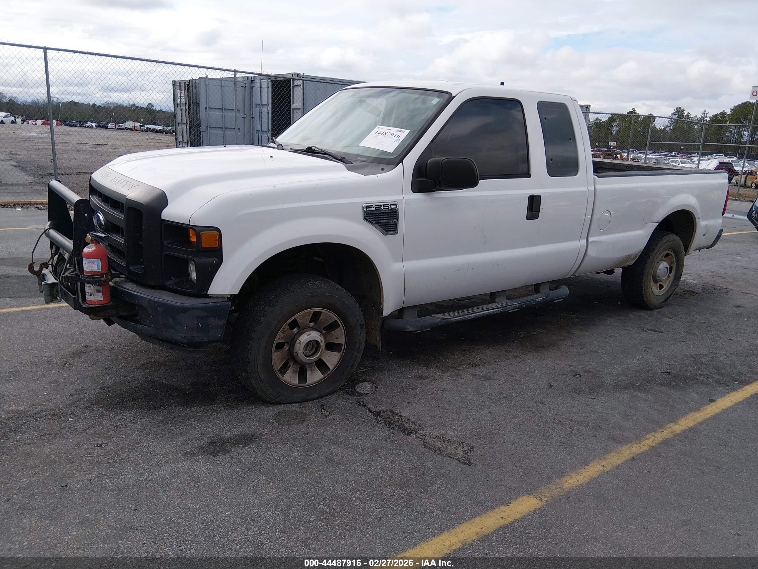 2008 Ford F-250 White vin: 1FTSX21598EB85299