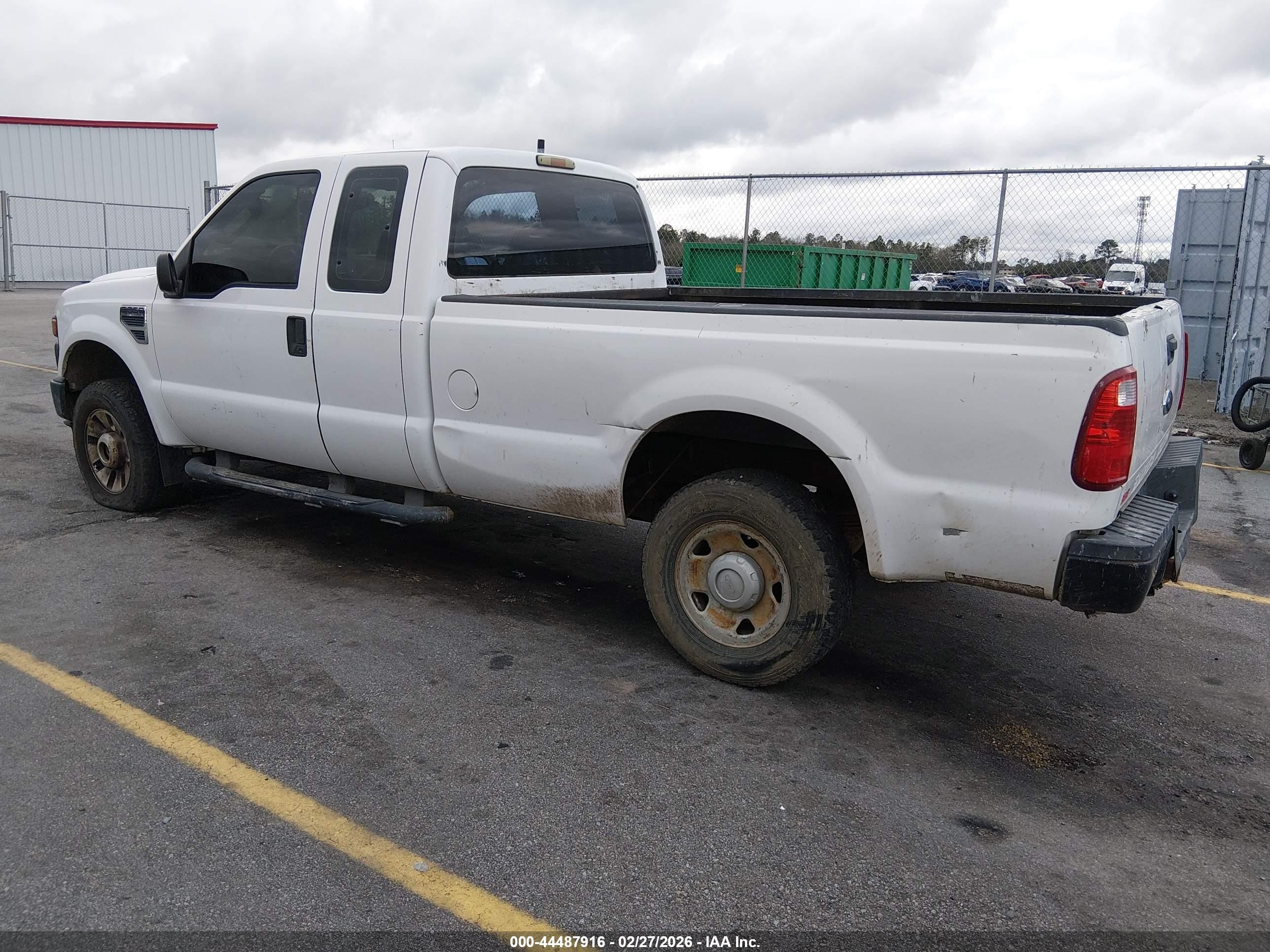 2008 Ford F-250 White vin: 1FTSX21598EB85299