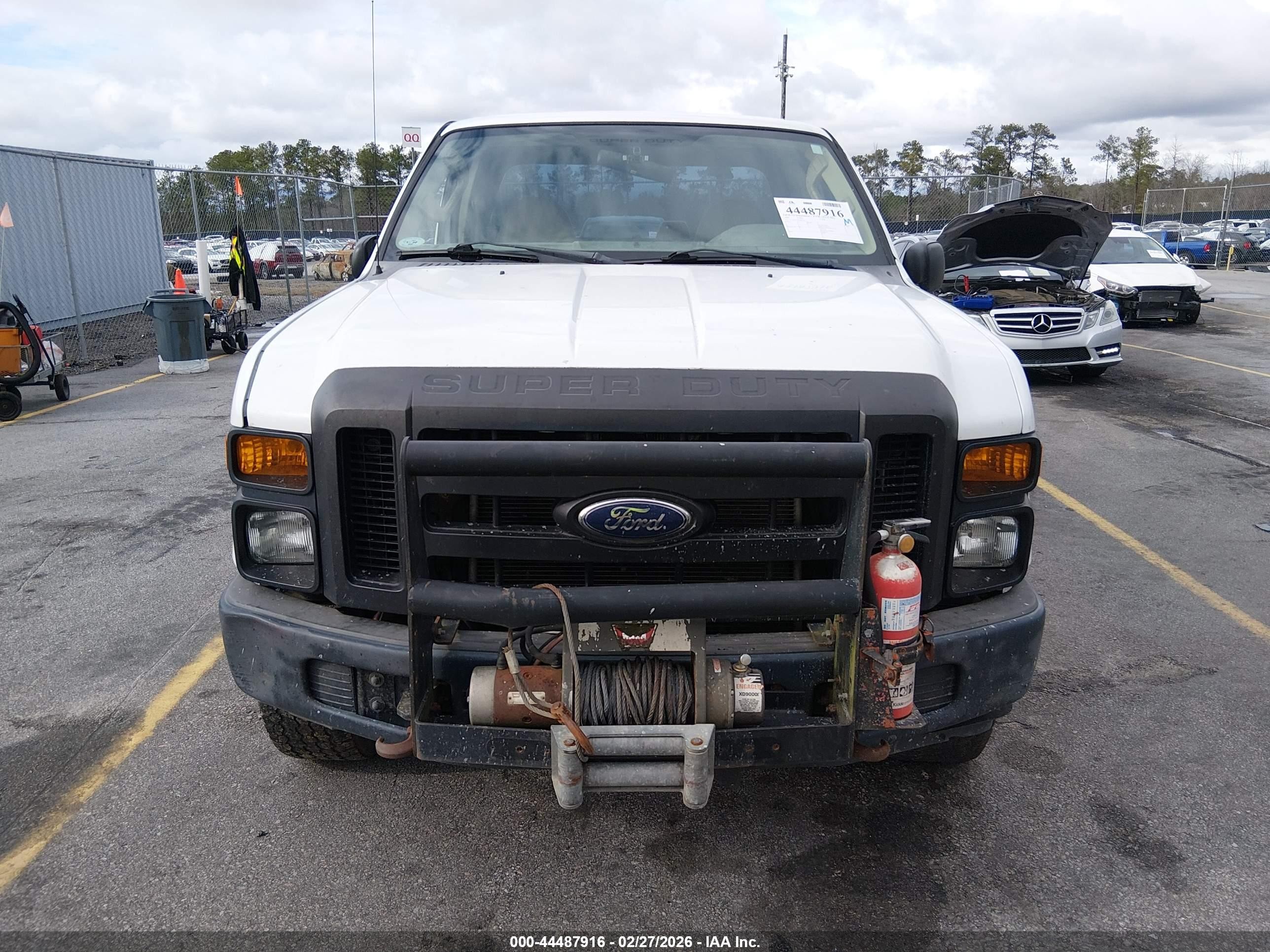 2008 Ford F-250 White vin: 1FTSX21598EB85299