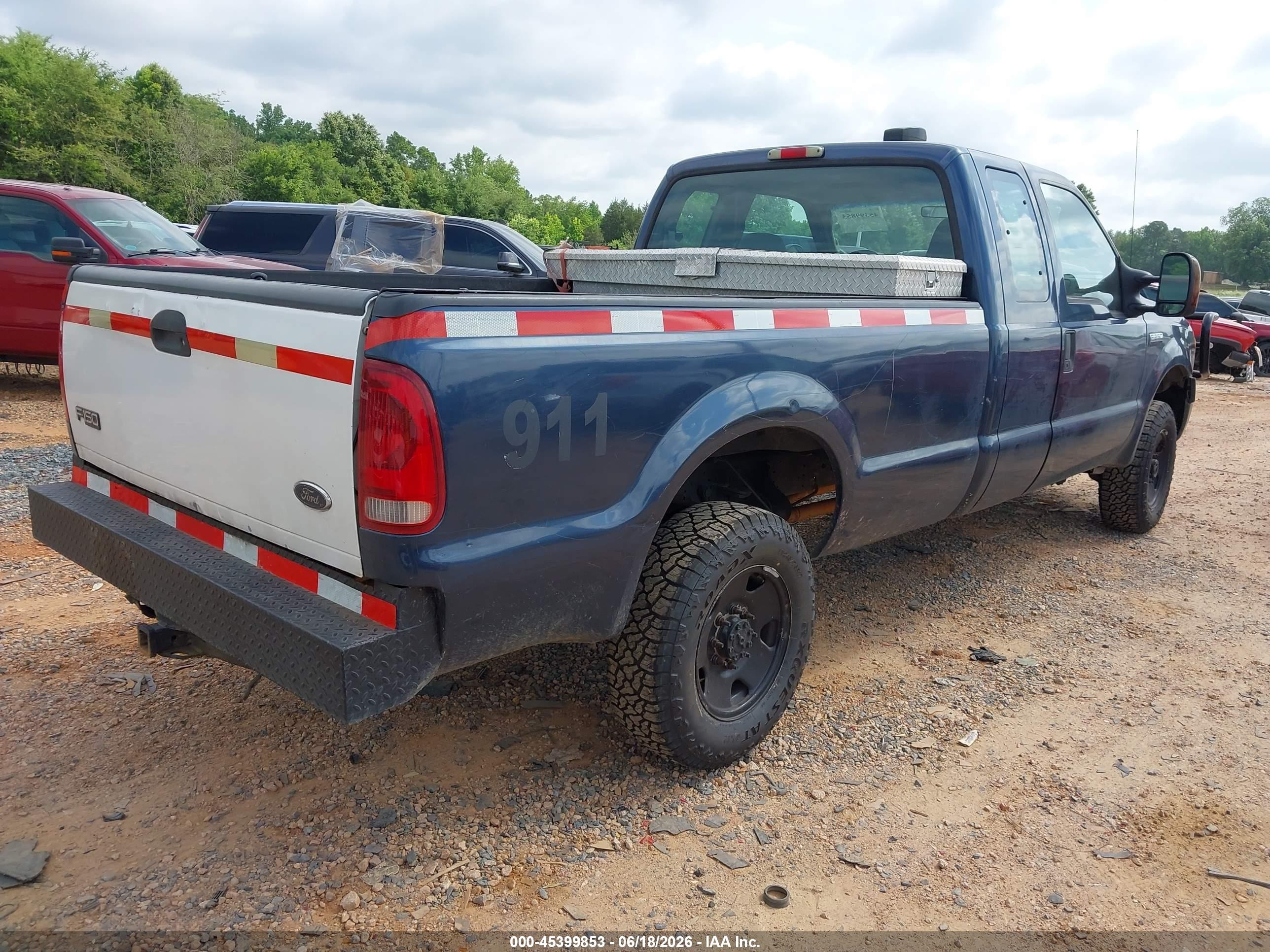 2006 Ford F-250 Lariat/xl/xlt Blue vin: 1FTSX215X6EB82795