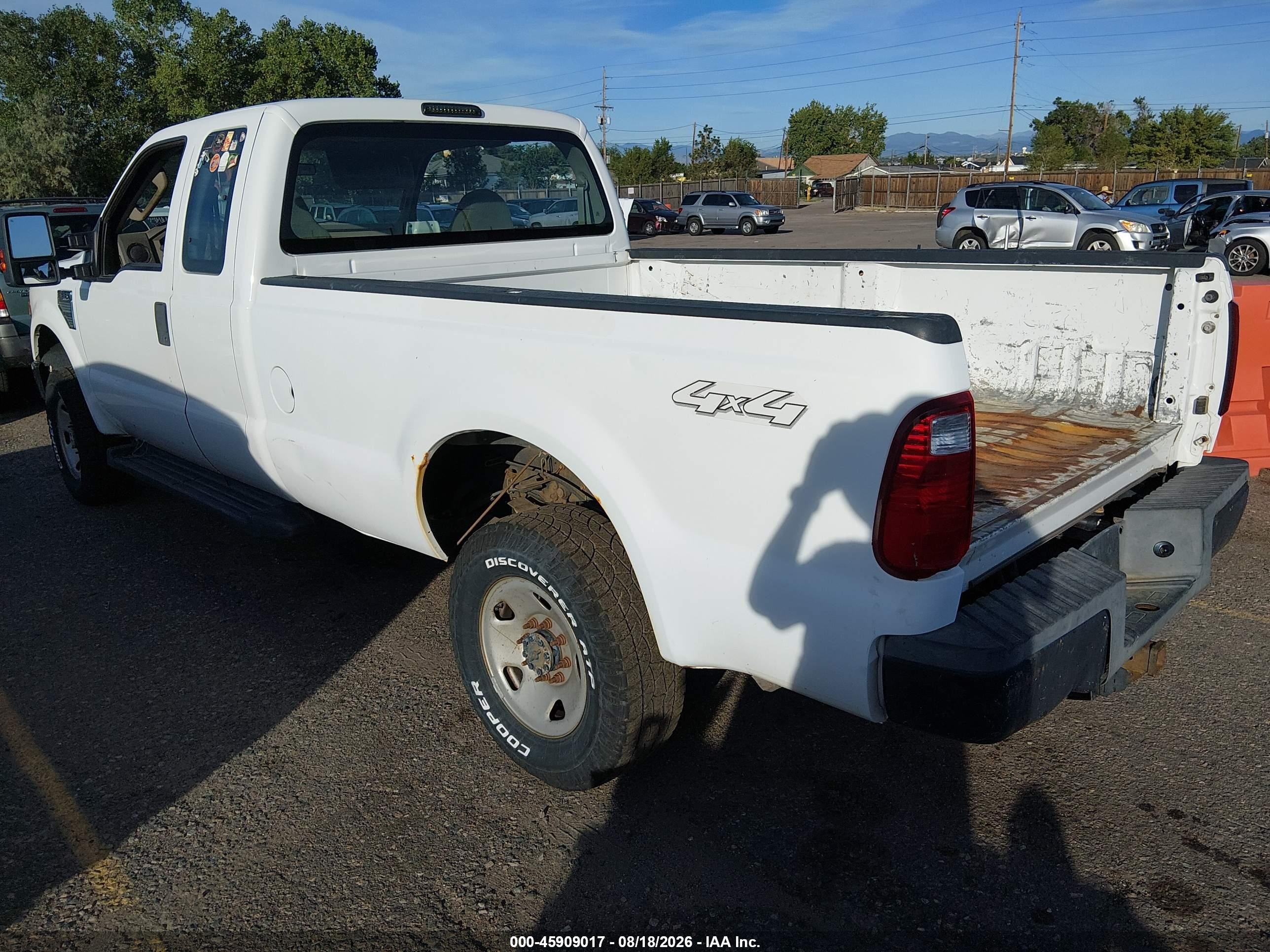 2008 Ford Super Duty F-250 Srw Fx4/lariat/xl/xlt White vin: 1FTSX215X8EC58762