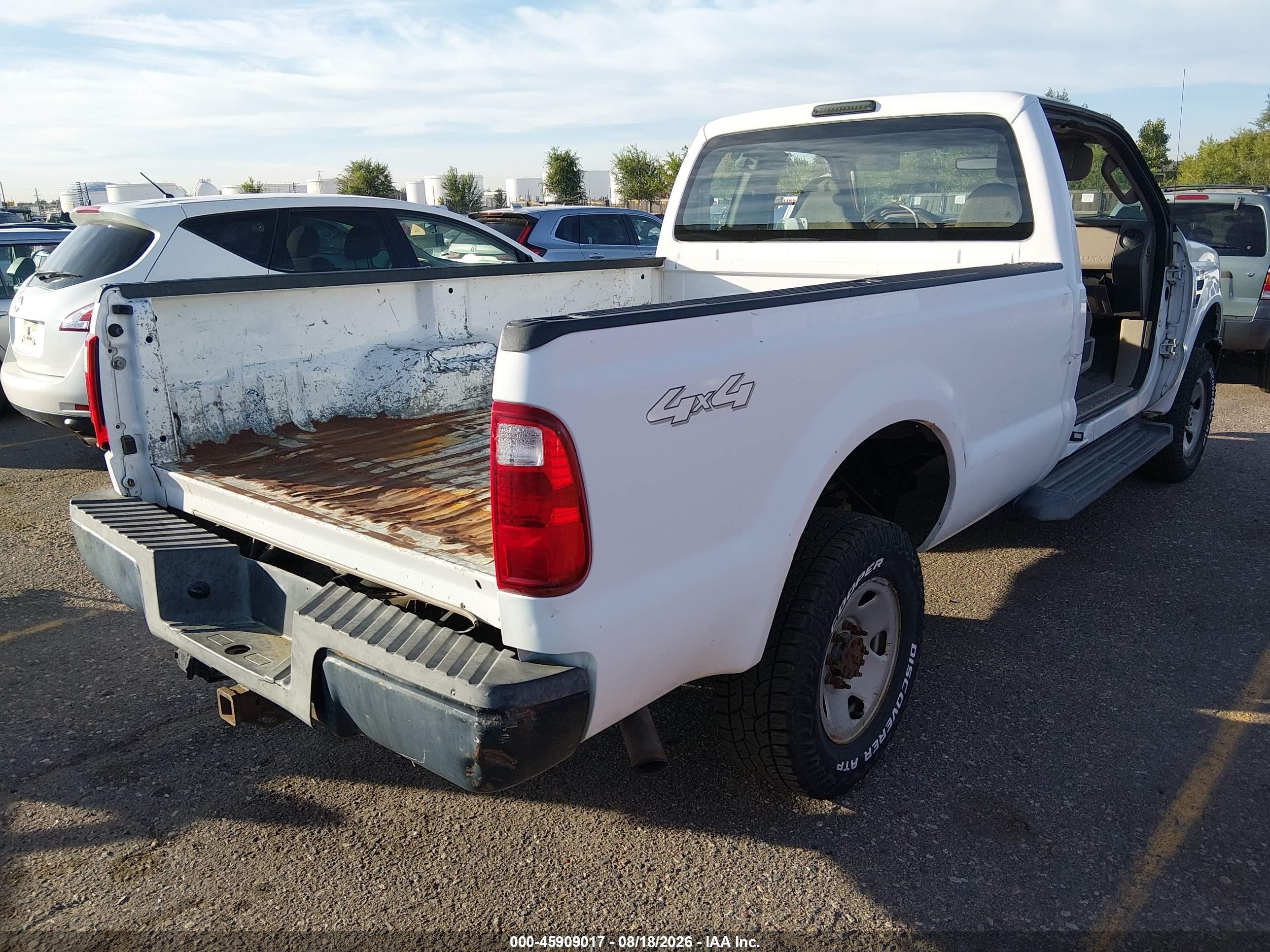 2008 Ford Super Duty F-250 Srw Fx4/lariat/xl/xlt White vin: 1FTSX215X8EC58762