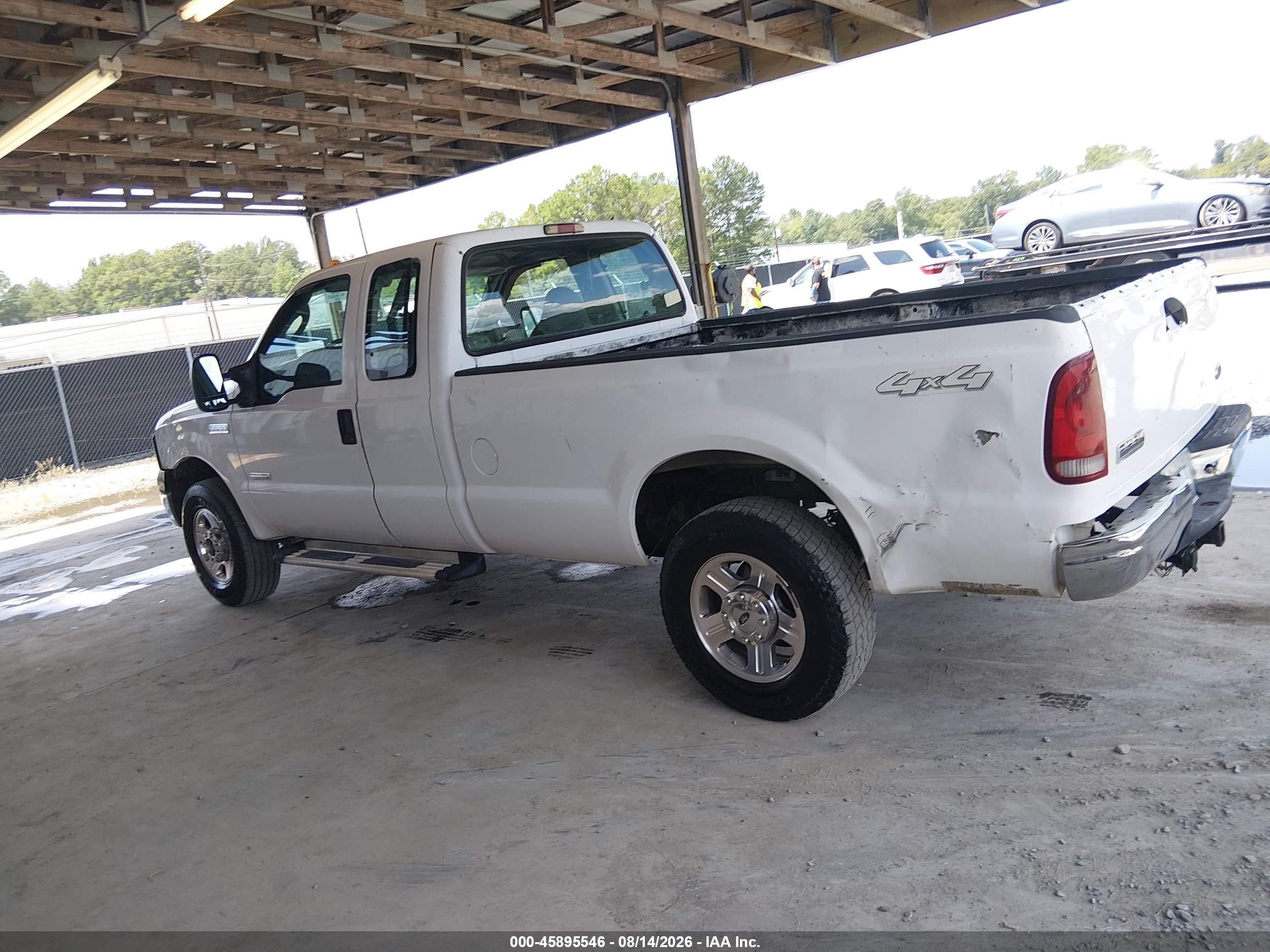 2005 Ford F-250 Lariat/xl/xlt White vin: 1FTSX21P25EC48997