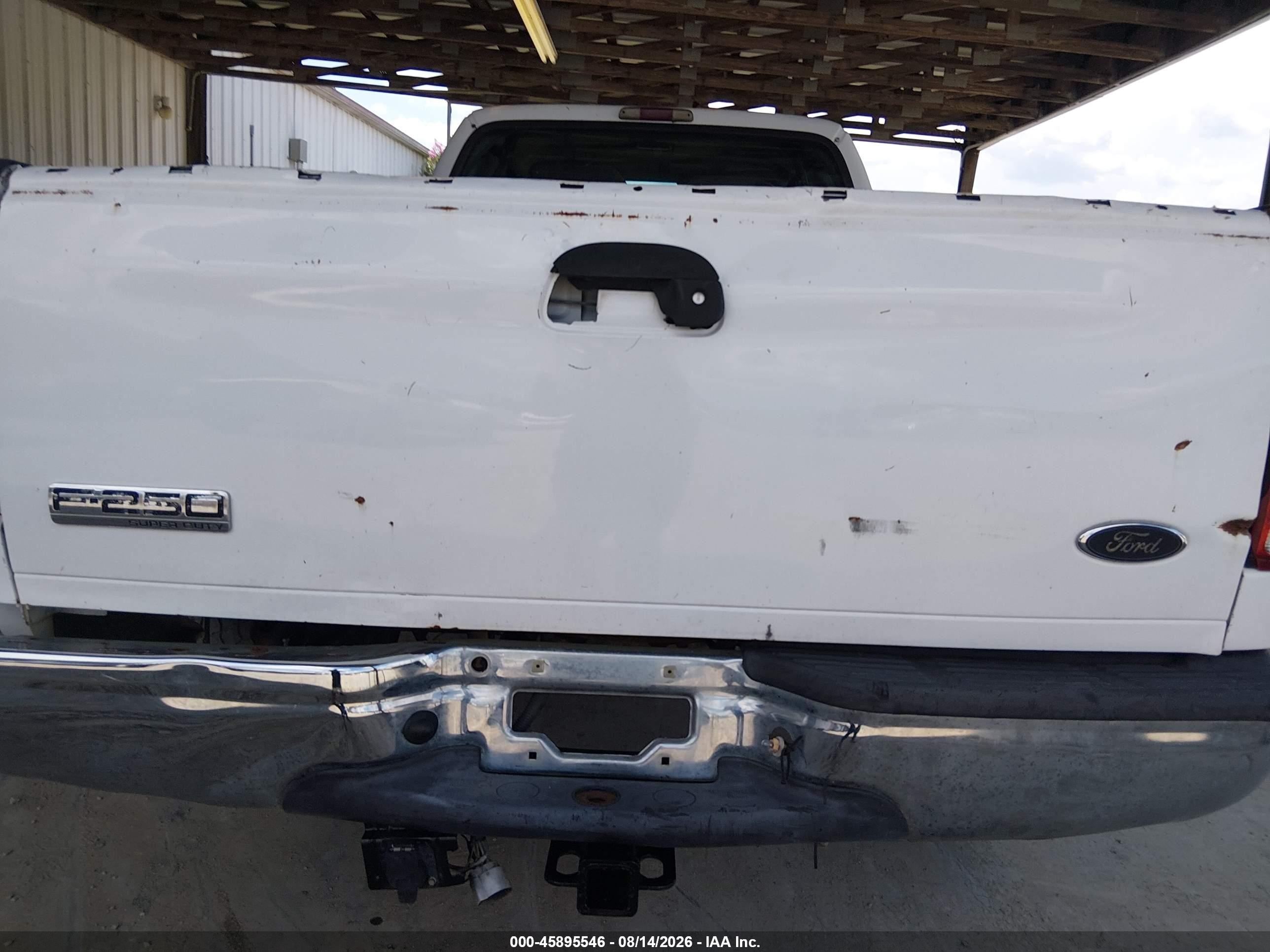 2005 Ford F-250 Lariat/xl/xlt White vin: 1FTSX21P25EC48997
