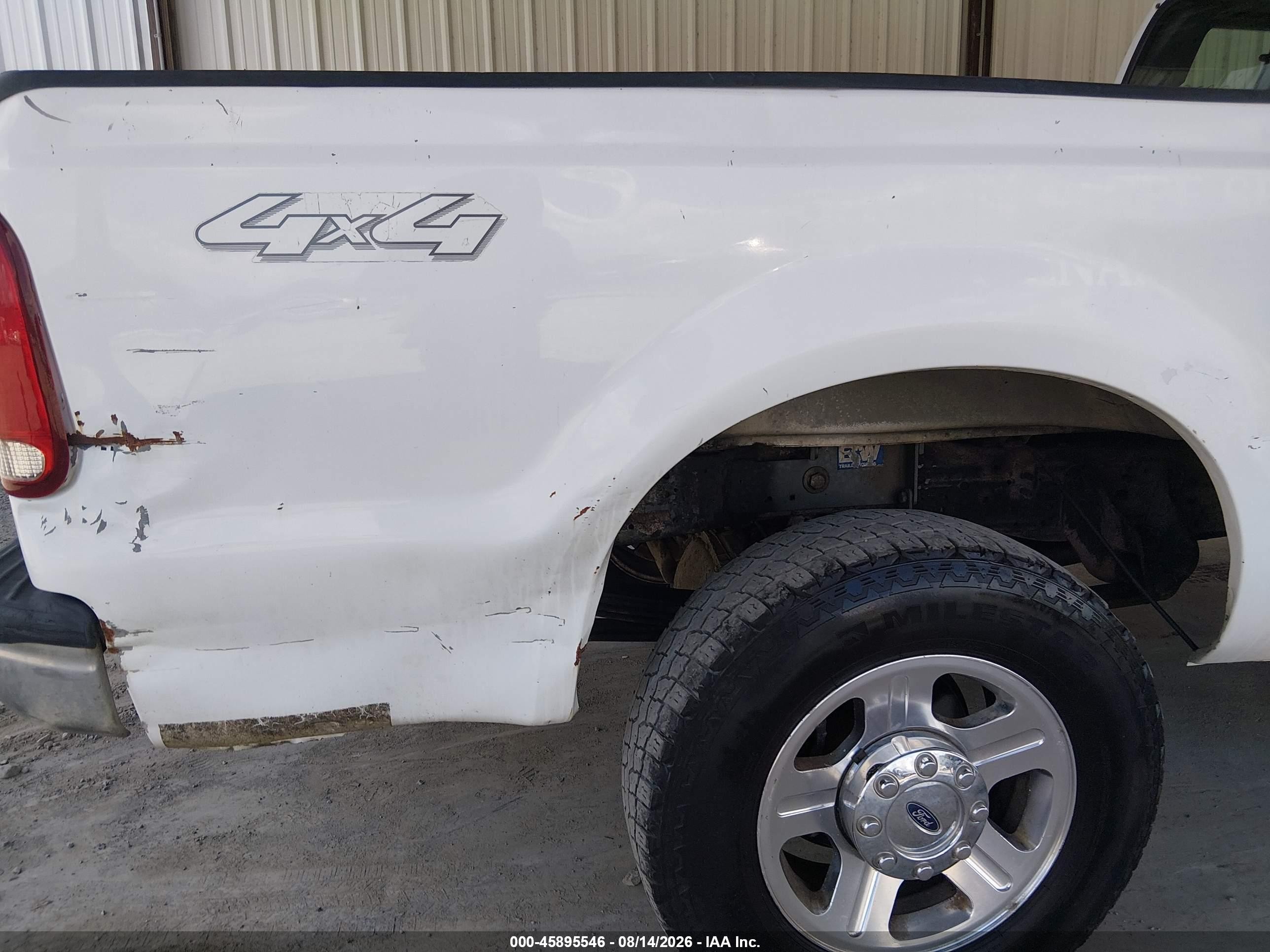 2005 Ford F-250 Lariat/xl/xlt White vin: 1FTSX21P25EC48997
