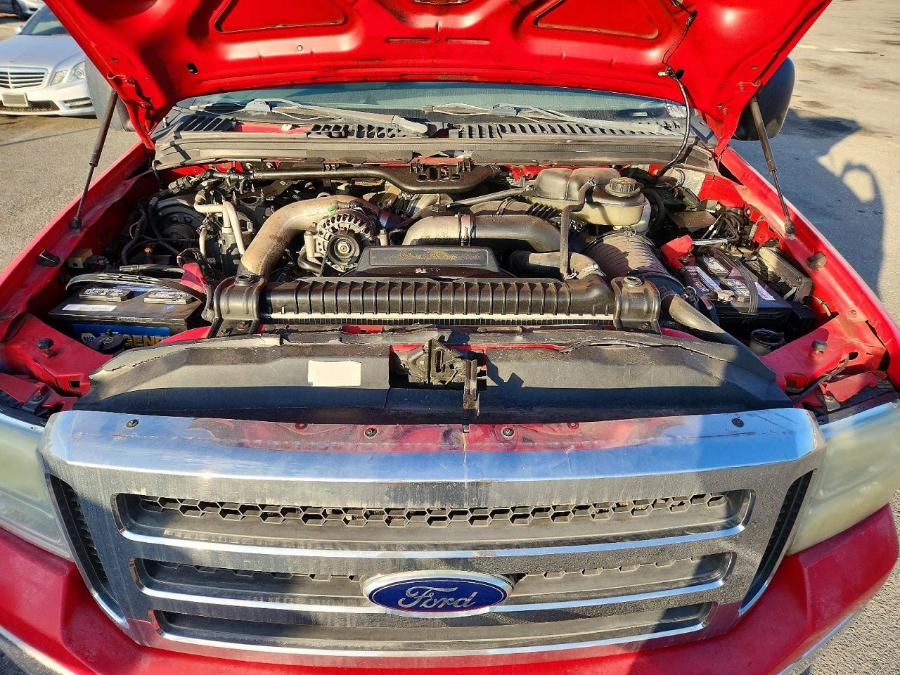 2005 Ford F250 Super Duty Red vin: 1FTSX21P35EA39087