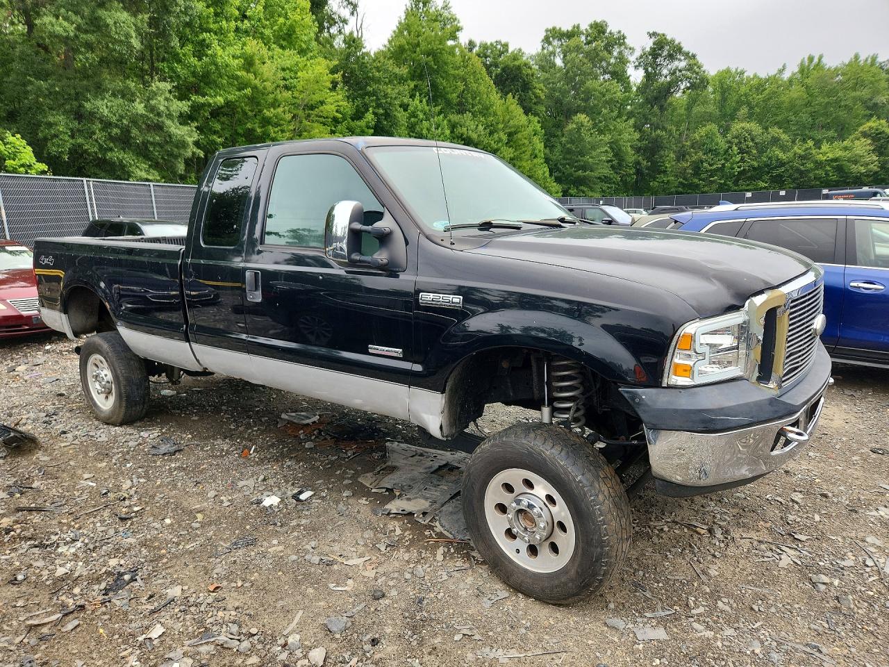 2006 Ford F250 Super Duty Black vin: 1FTSX21P36EB21855