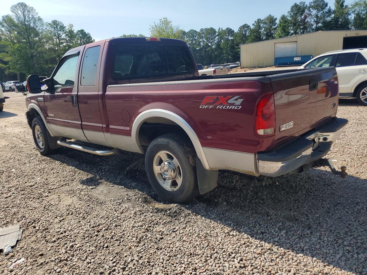 2005 Ford F250 Super Duty Burgundy vin: 1FTSX21P45ED20055