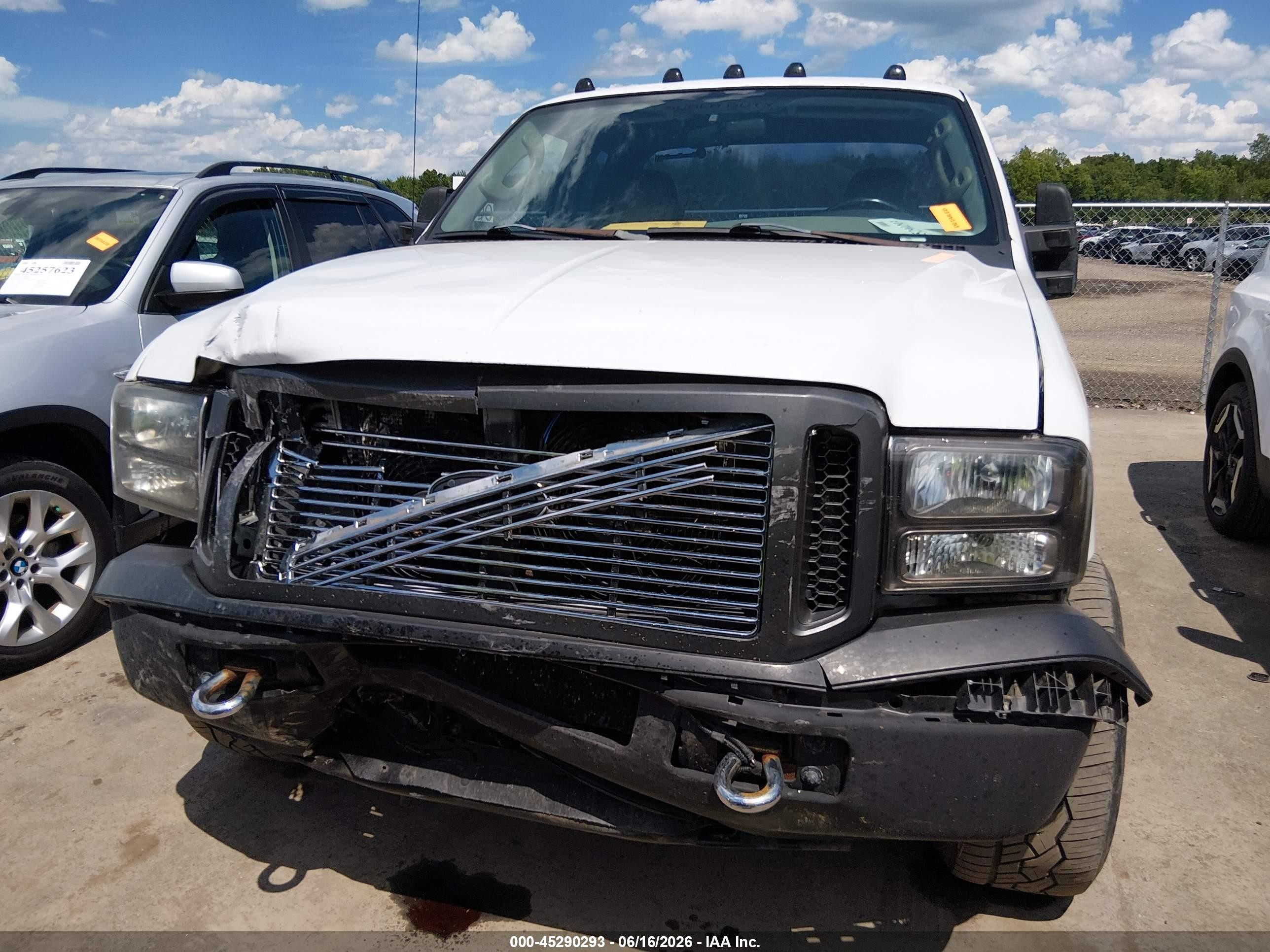 2006 Ford F-250 Lariat/xl/xlt White vin: 1FTSX21P46EC40398