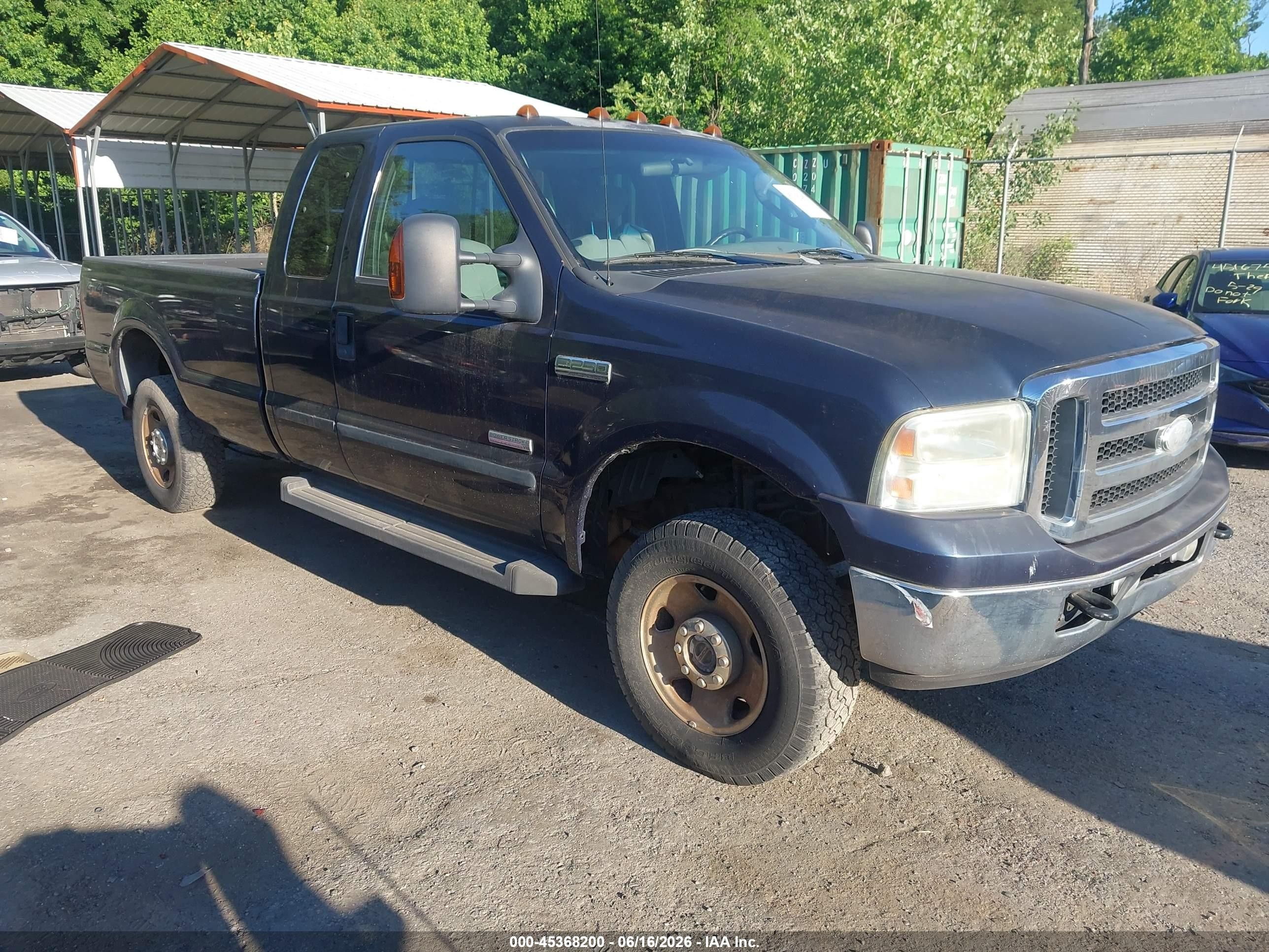 2006 Ford F-250 Lariat/xl/xlt Dark Blue vin: 1FTSX21P46ED93797