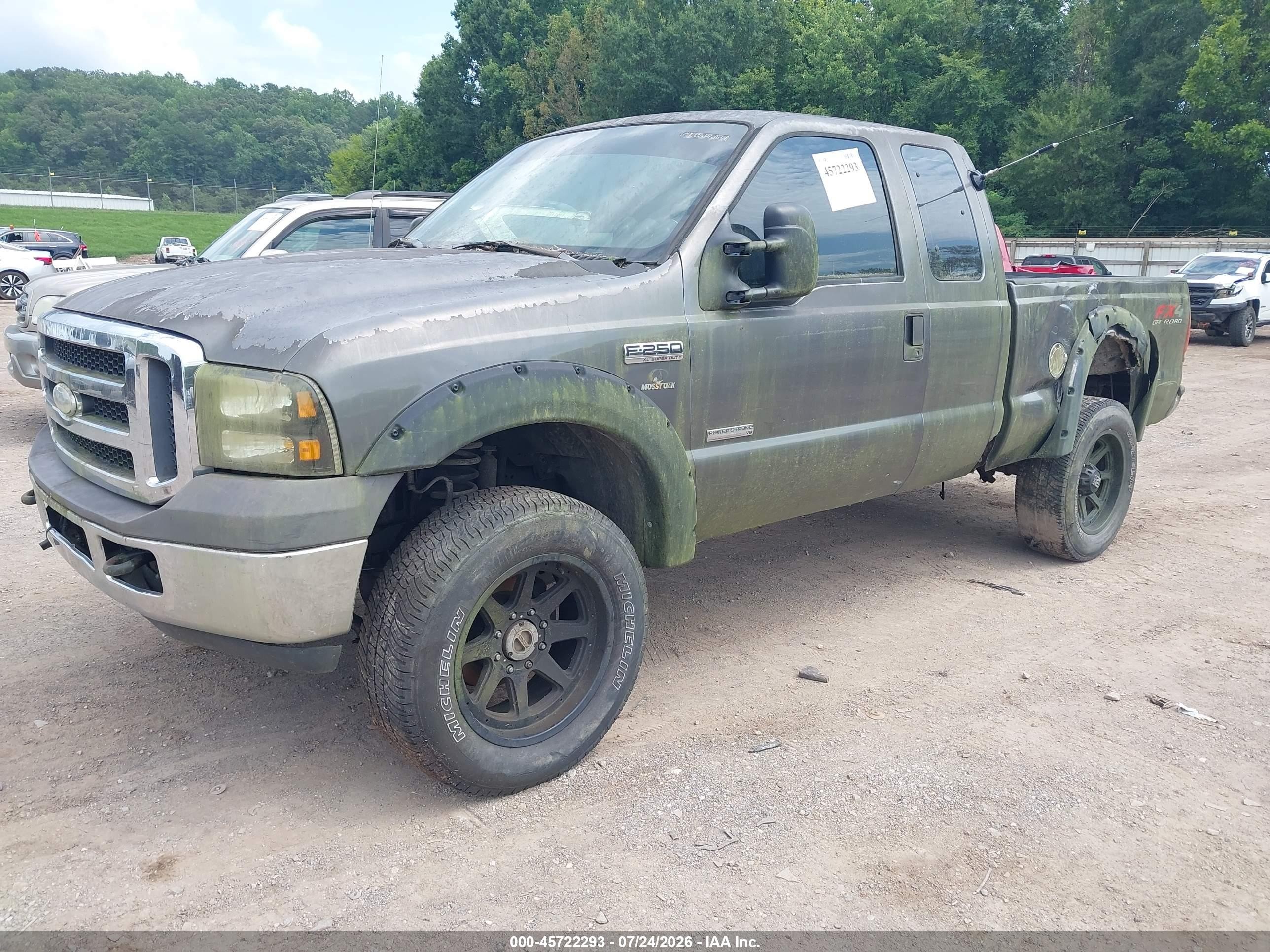 2005 Ford F-250 Lariat/xl/xlt Gray vin: 1FTSX21P65EA88235