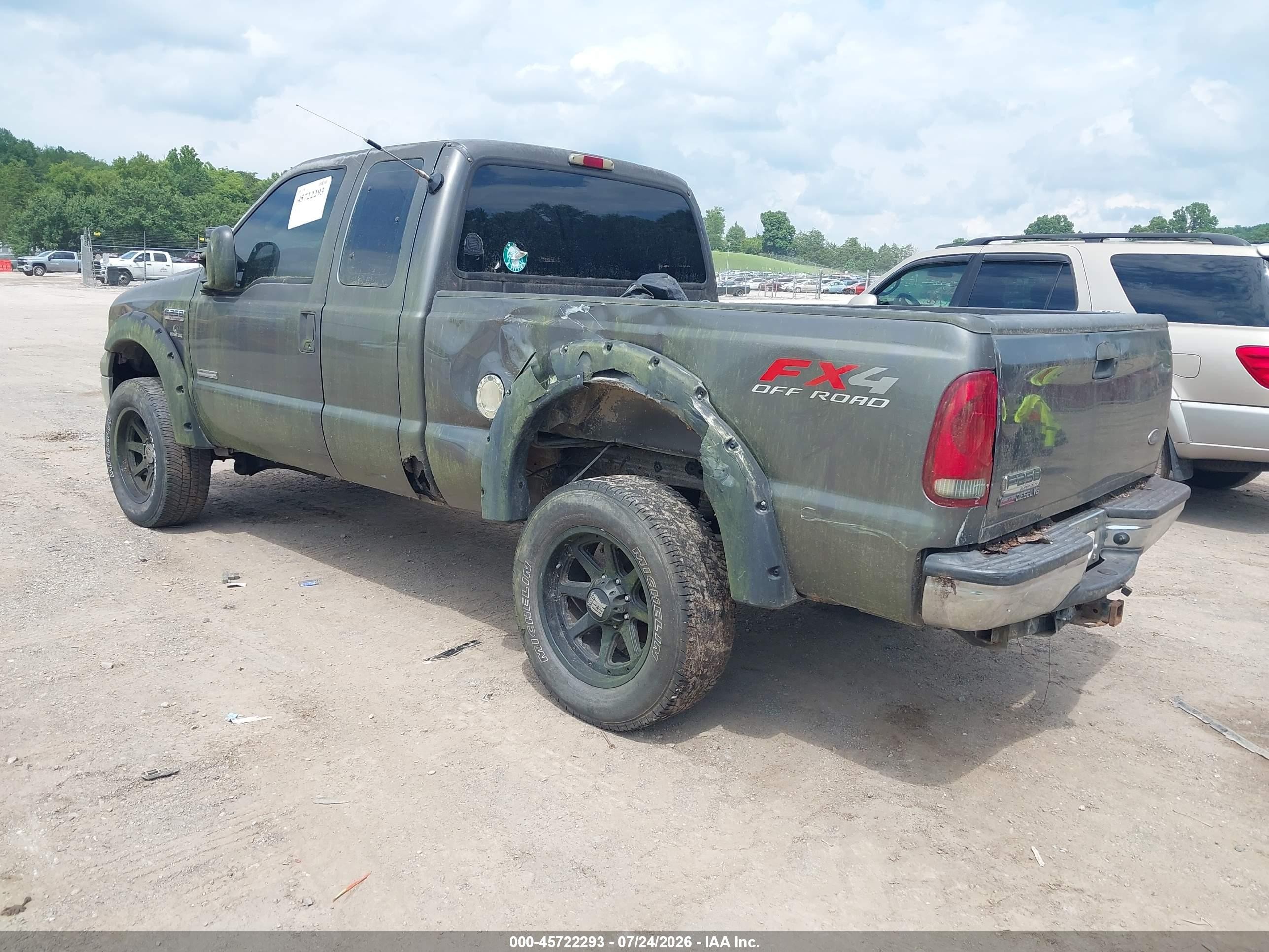 2005 Ford F-250 Lariat/xl/xlt Gray vin: 1FTSX21P65EA88235