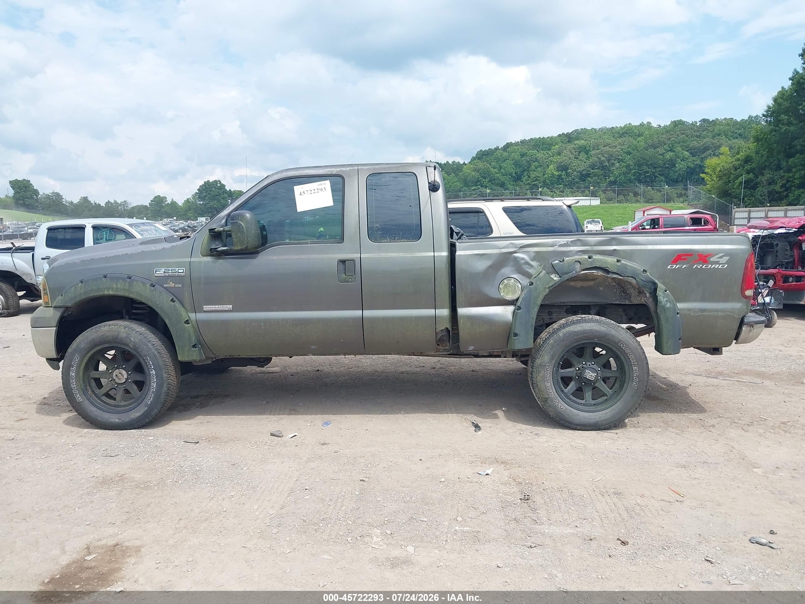 2005 Ford F-250 Lariat/xl/xlt Gray vin: 1FTSX21P65EA88235