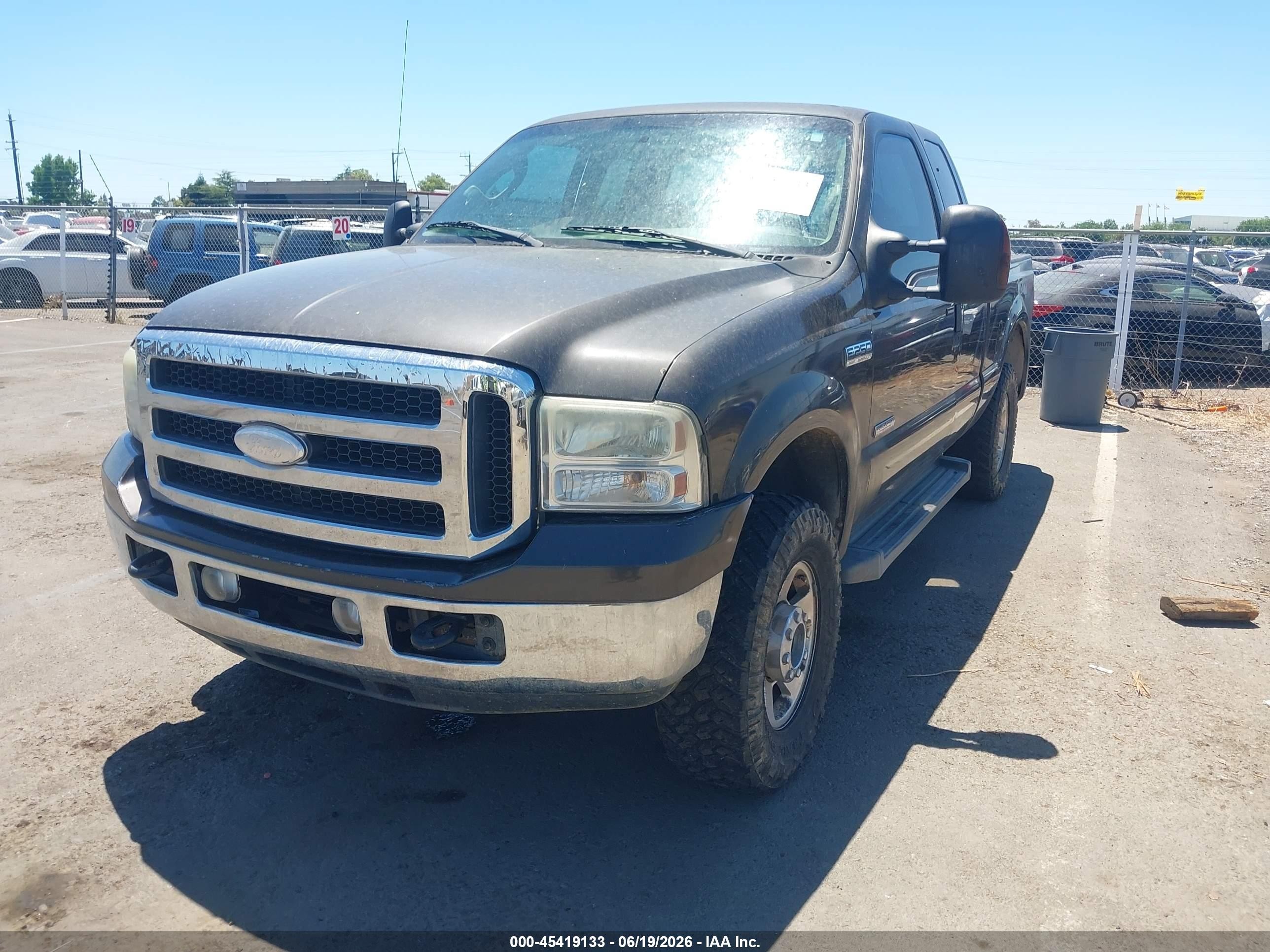 2006 Ford F-250 Lariat/xl/xlt Gray vin: 1FTSX21P86EA15515