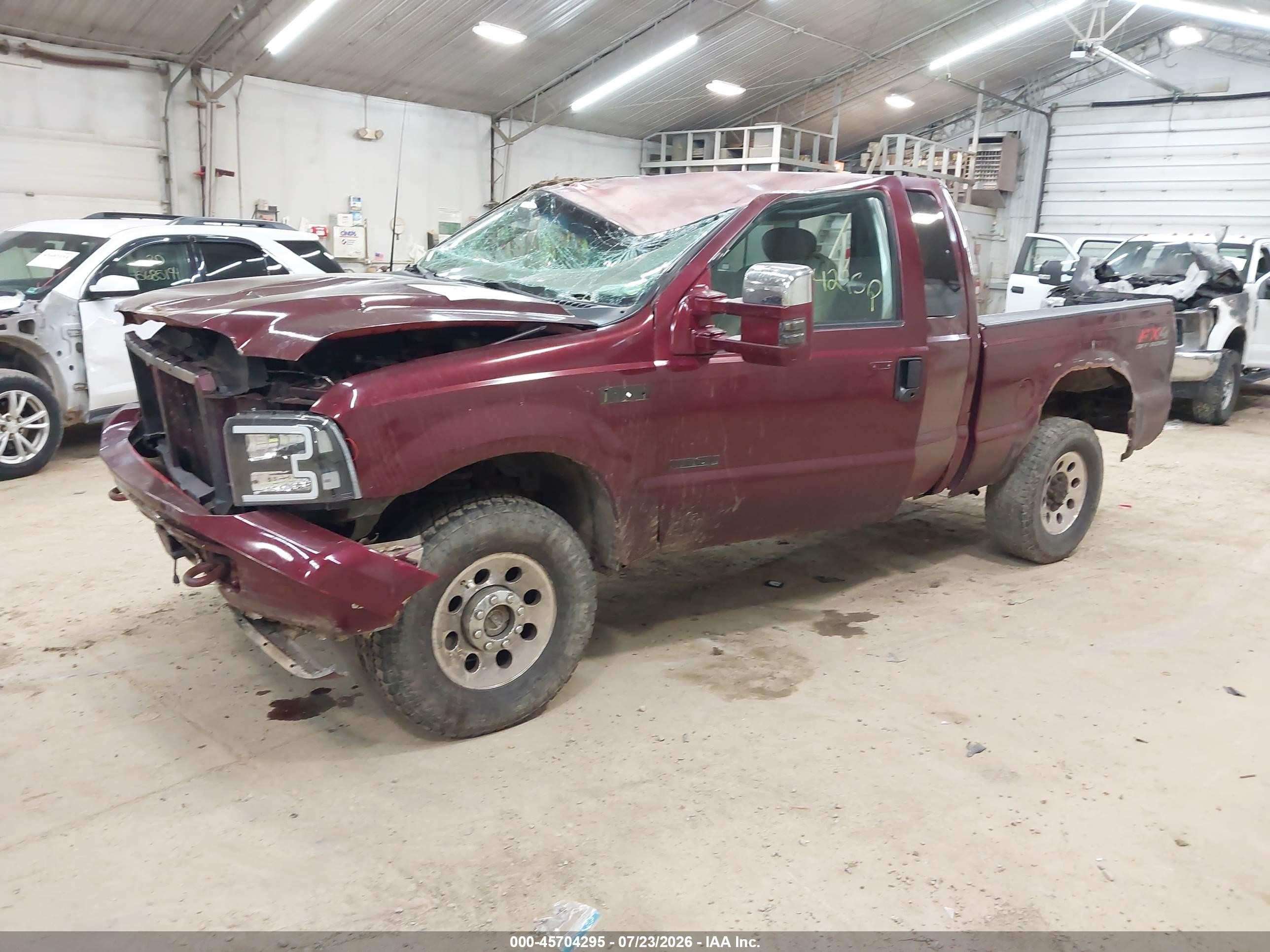 2005 Ford F-250 Lariat/xl/xlt Red vin: 1FTSX21P95EB00443