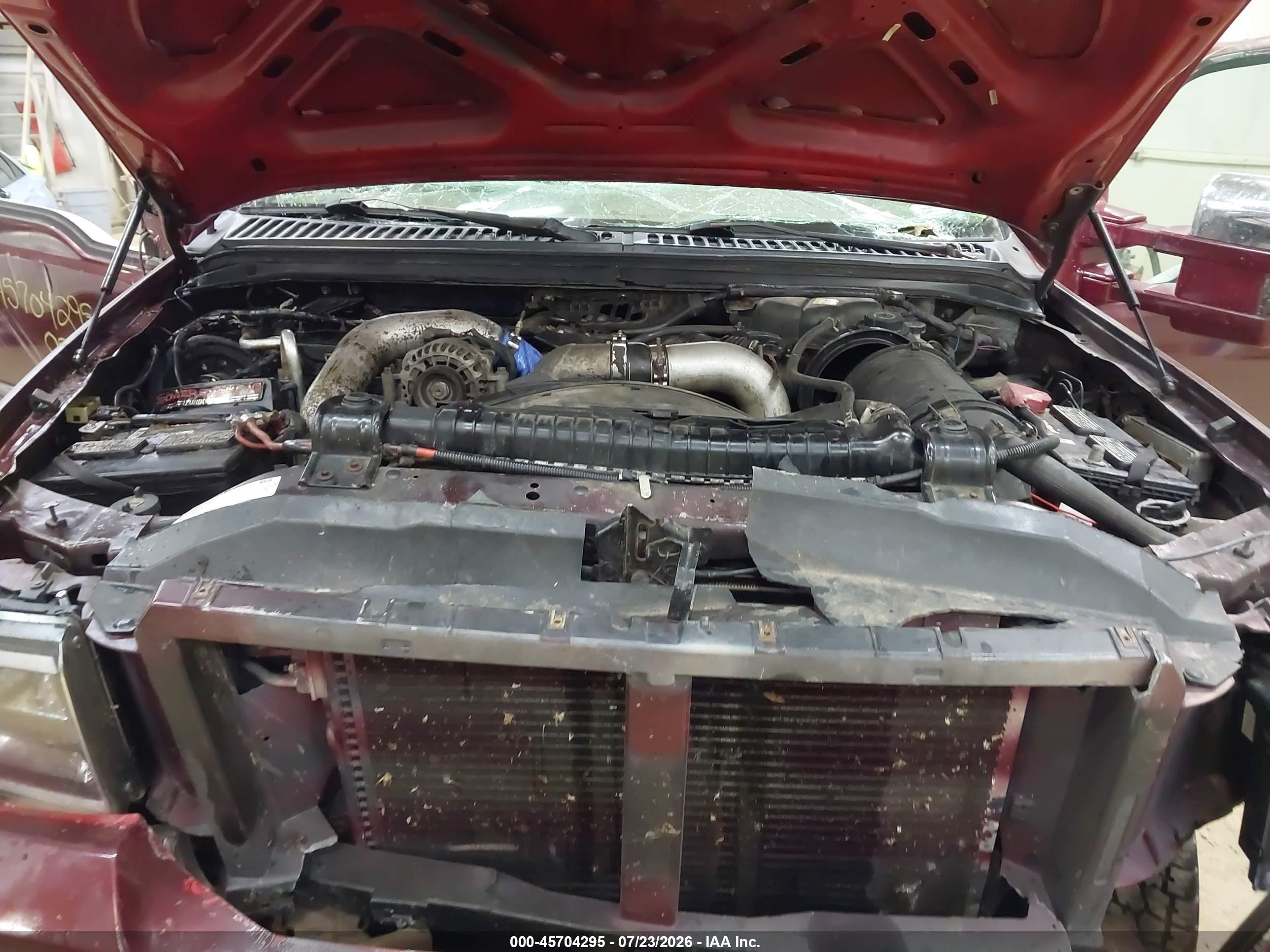 2005 Ford F-250 Lariat/xl/xlt Red vin: 1FTSX21P95EB00443