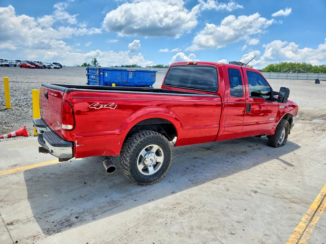 2005 Ford F250 Super Duty Red vin: 1FTSX21P95EB50419