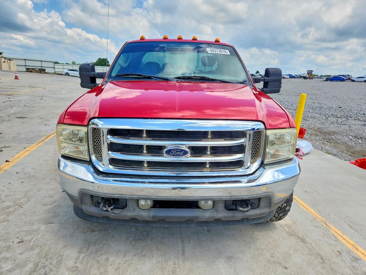 2005 Ford F250 Super Duty Red vin: 1FTSX21P95EB50419