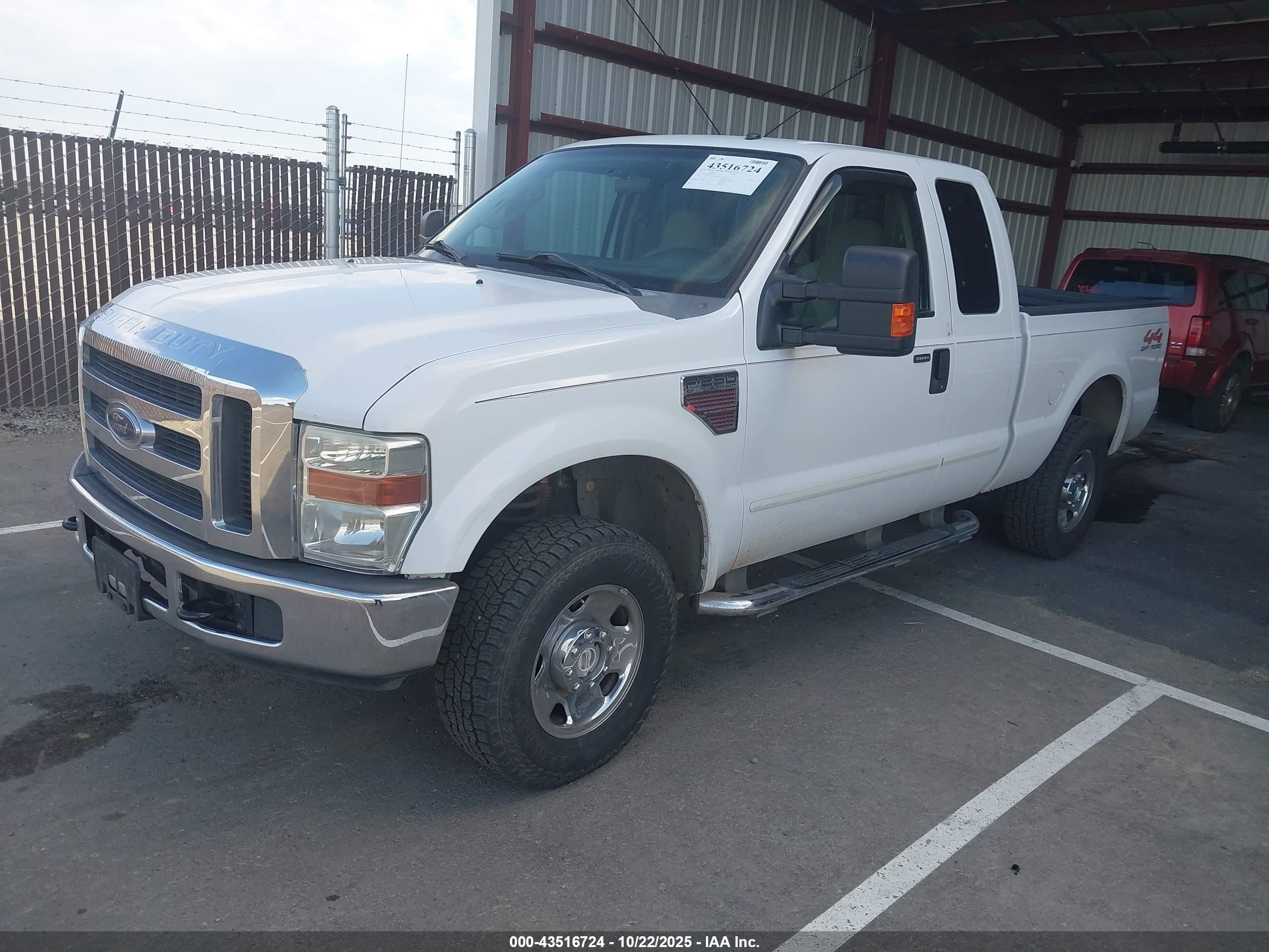 2008 Ford F-250 Xlt White vin: 1FTSX21R18EA76113