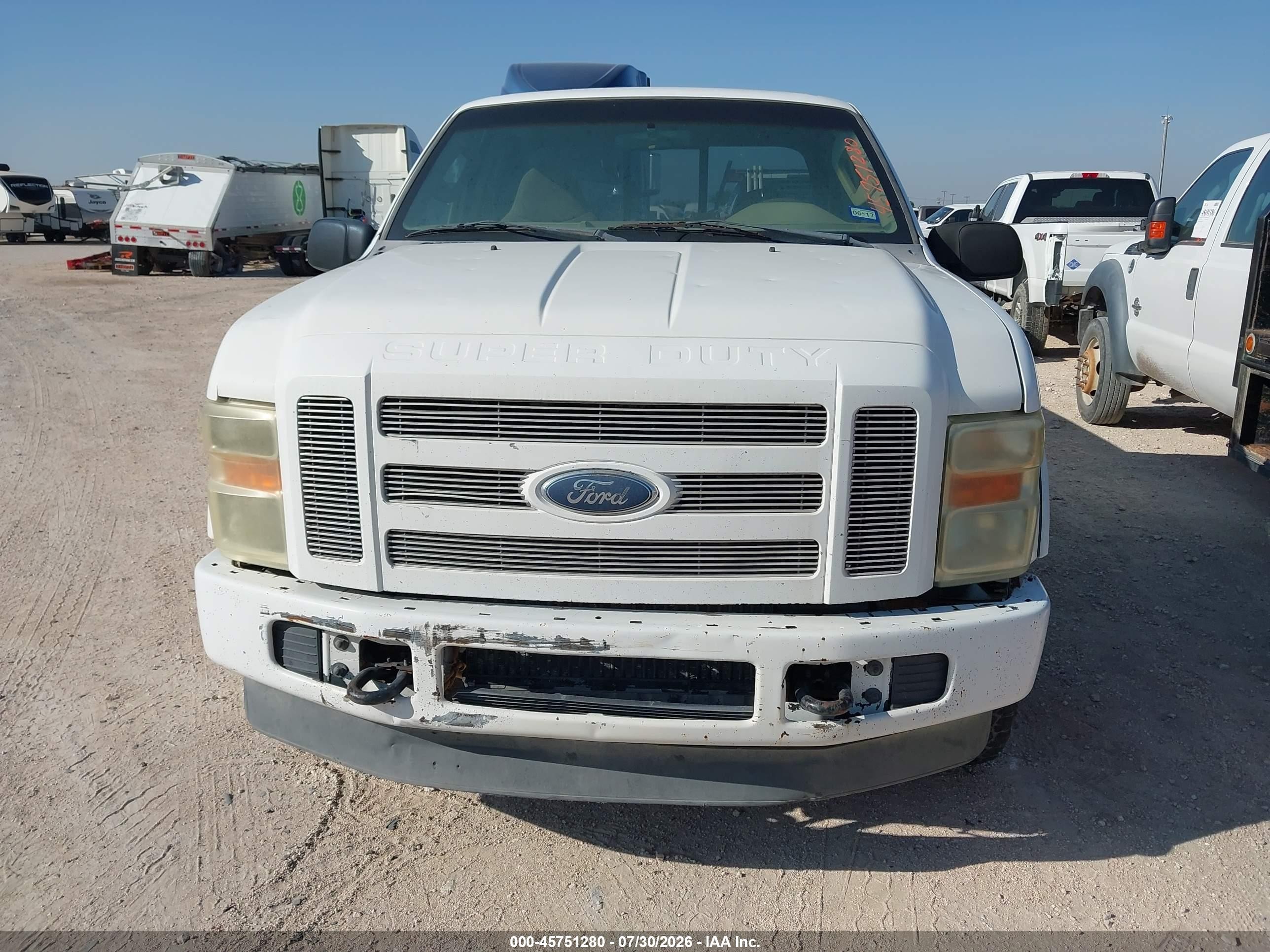 2008 Ford Super Duty F-250 Srw White vin: 1FTSX21R28EA33383