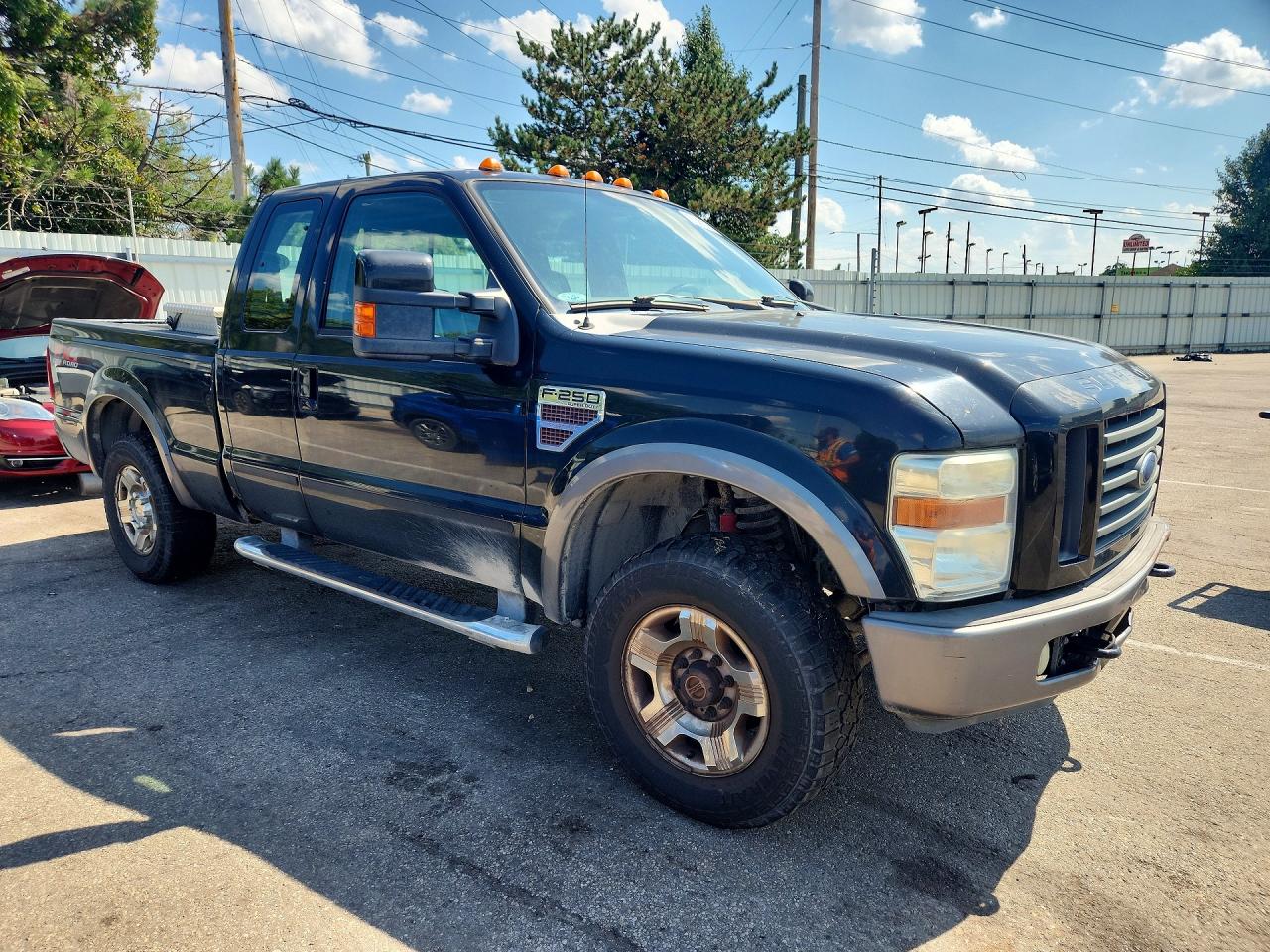 2008 Ford F250 Super Duty Black vin: 1FTSX21R38EA56459