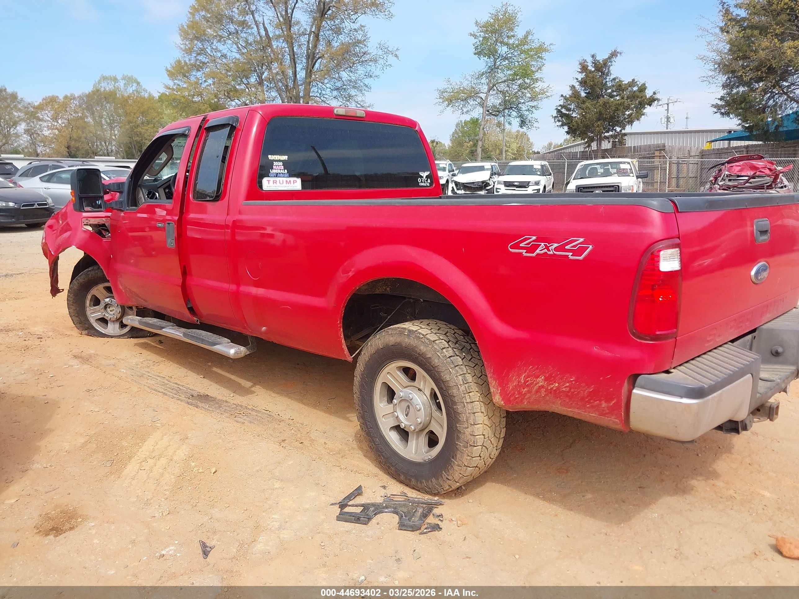 2008 Ford F-250 Fx4/lariat/xl/xlt Red vin: 1FTSX21R48EB62306