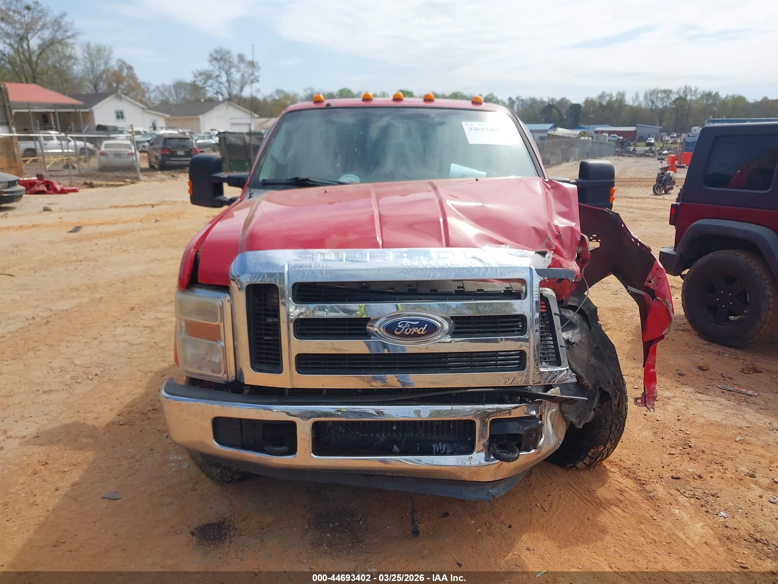 2008 Ford F-250 Fx4/lariat/xl/xlt Red vin: 1FTSX21R48EB62306