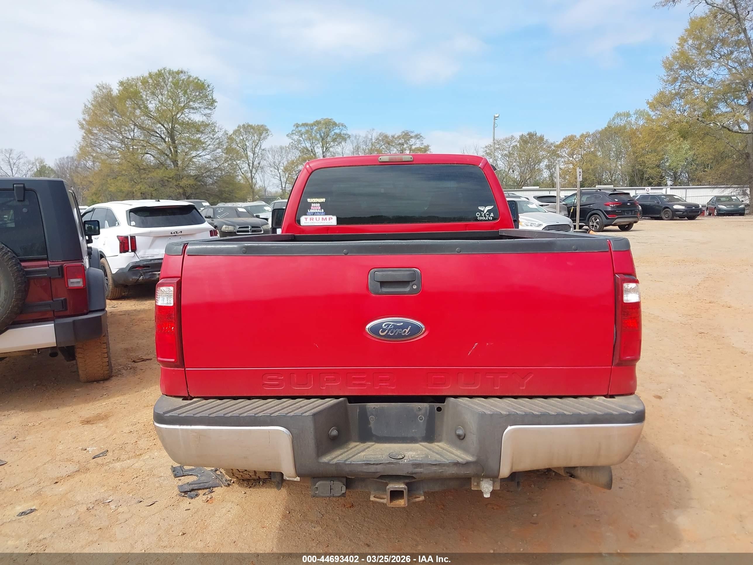 2008 Ford F-250 Fx4/lariat/xl/xlt Red vin: 1FTSX21R48EB62306