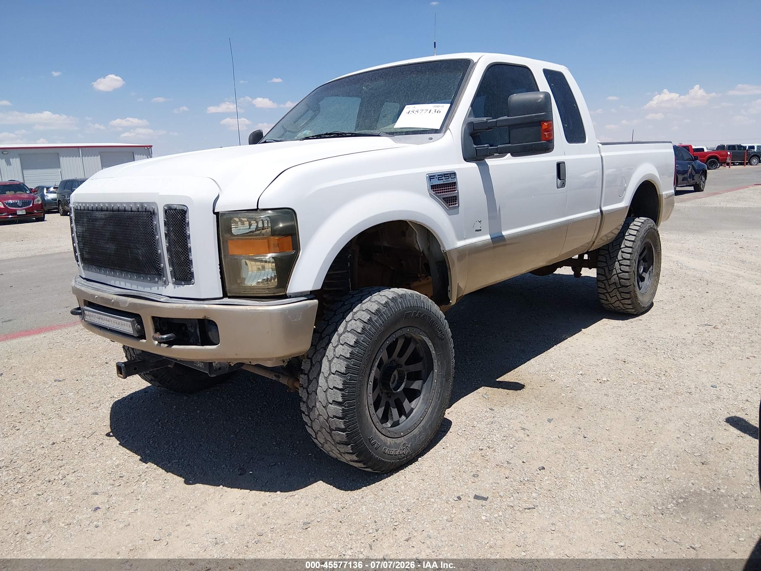 2008 Ford Super Duty F-250 Srw Fx4/lariat/xl/xlt White vin: 1FTSX21R58EB51699
