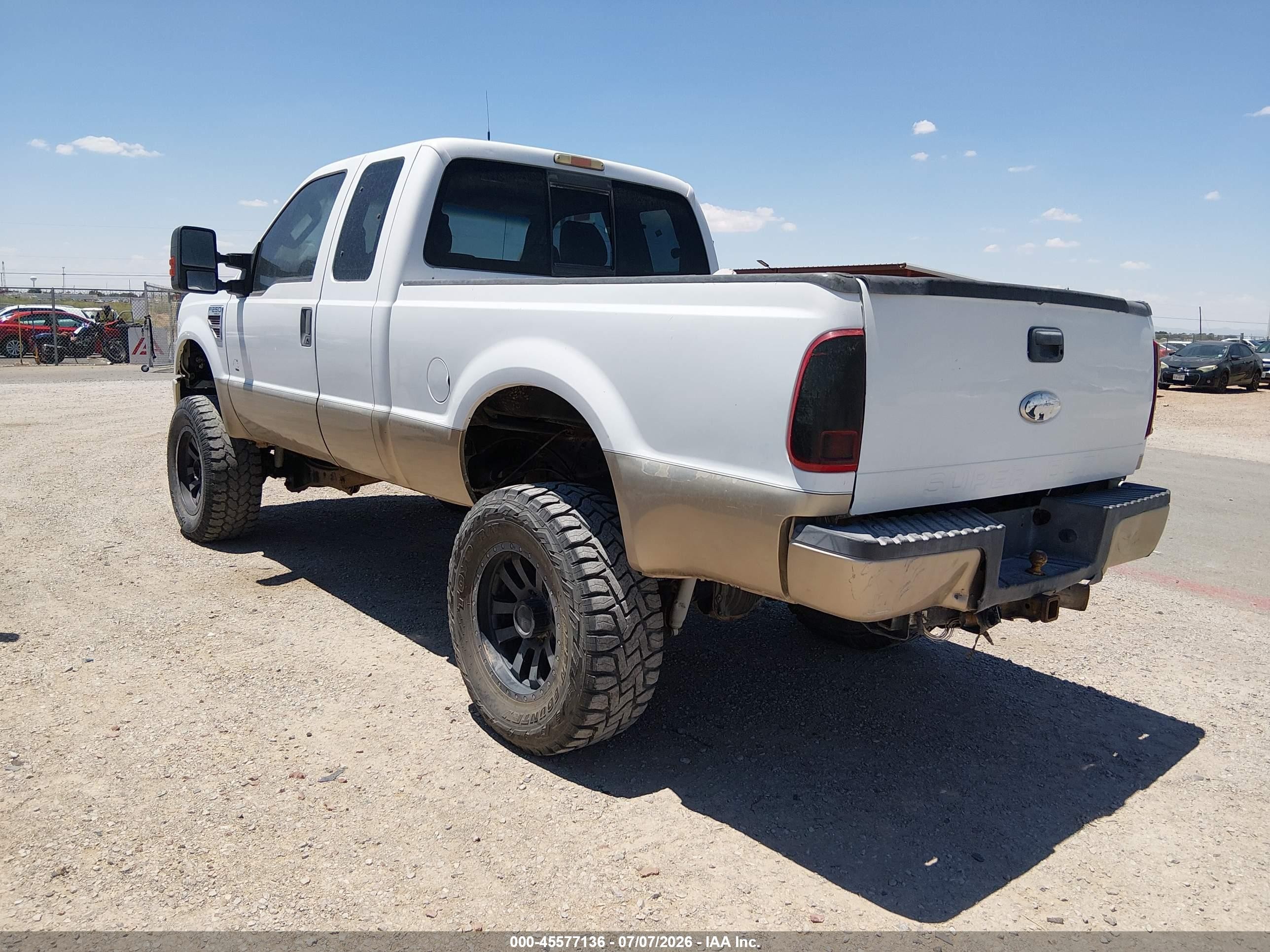 2008 Ford Super Duty F-250 Srw Fx4/lariat/xl/xlt White vin: 1FTSX21R58EB51699
