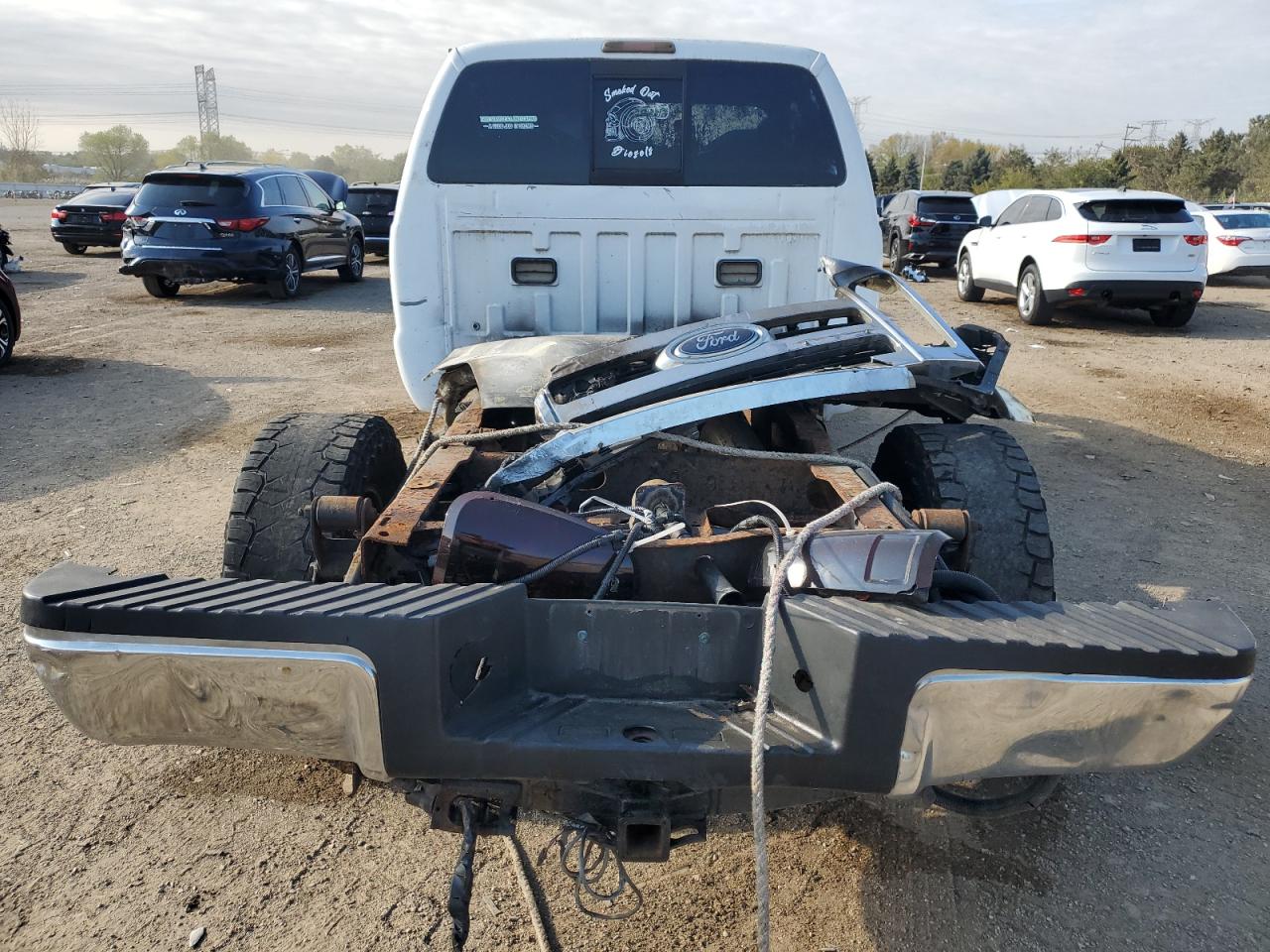 2008 Ford F250 Super Duty White vin: 1FTSX21R98EA29539