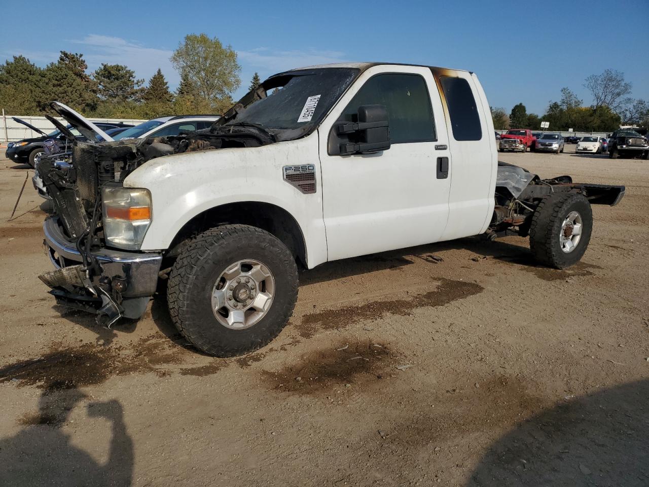 2008 Ford F250 Super Duty White vin: 1FTSX21R98EA29539