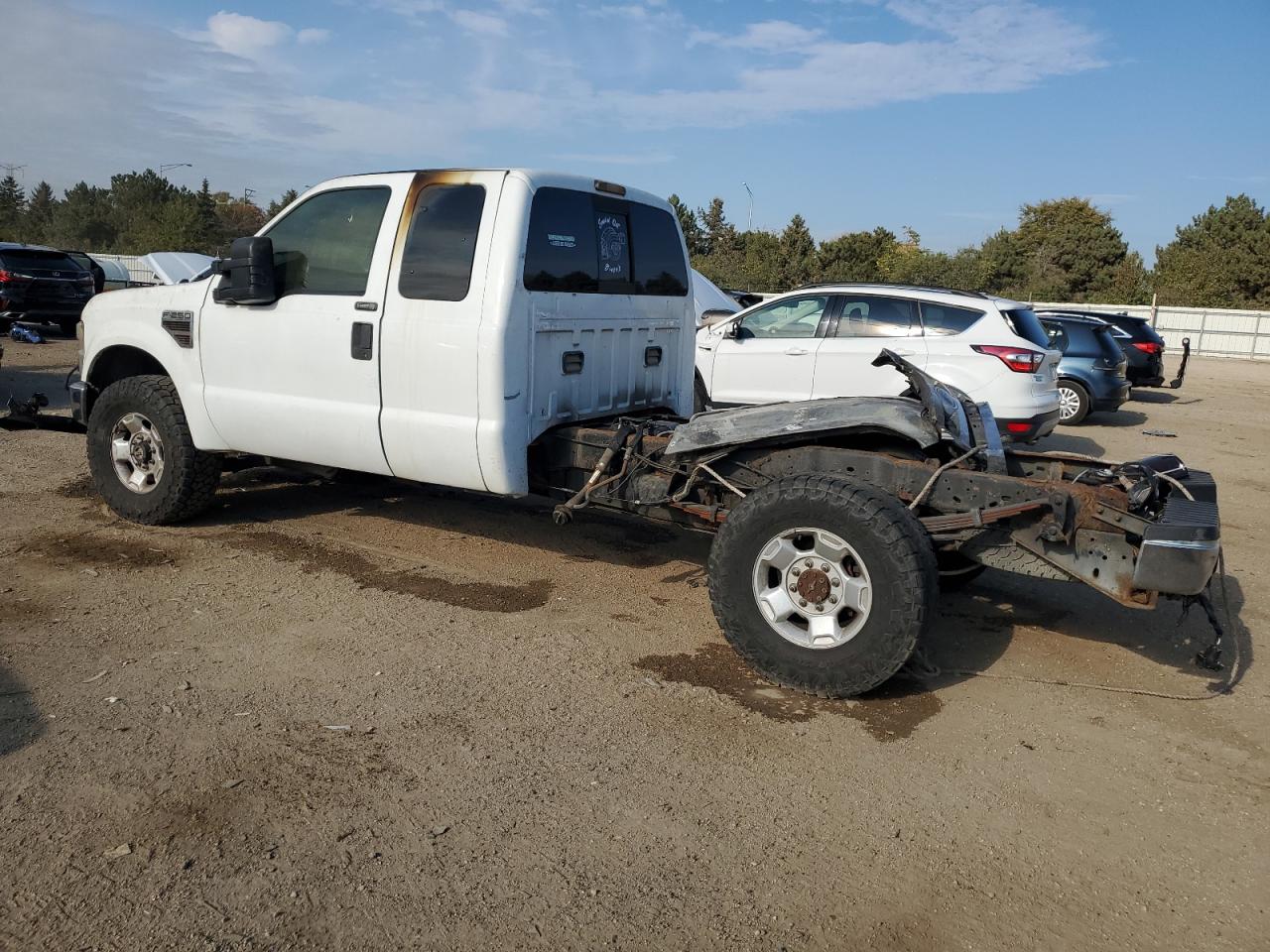 2008 Ford F250 Super Duty White vin: 1FTSX21R98EA29539
