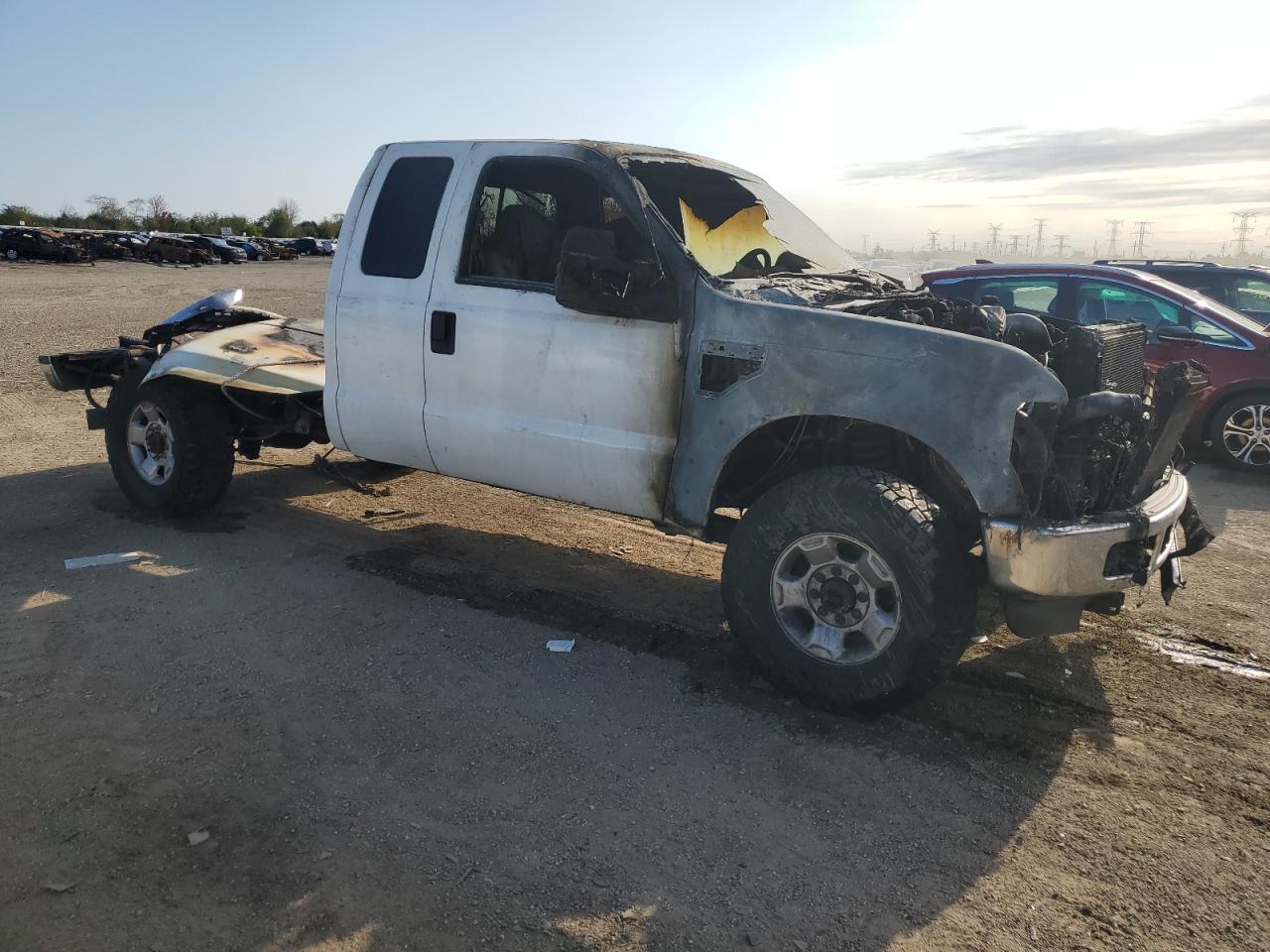 2008 Ford F250 Super Duty White vin: 1FTSX21R98EA29539